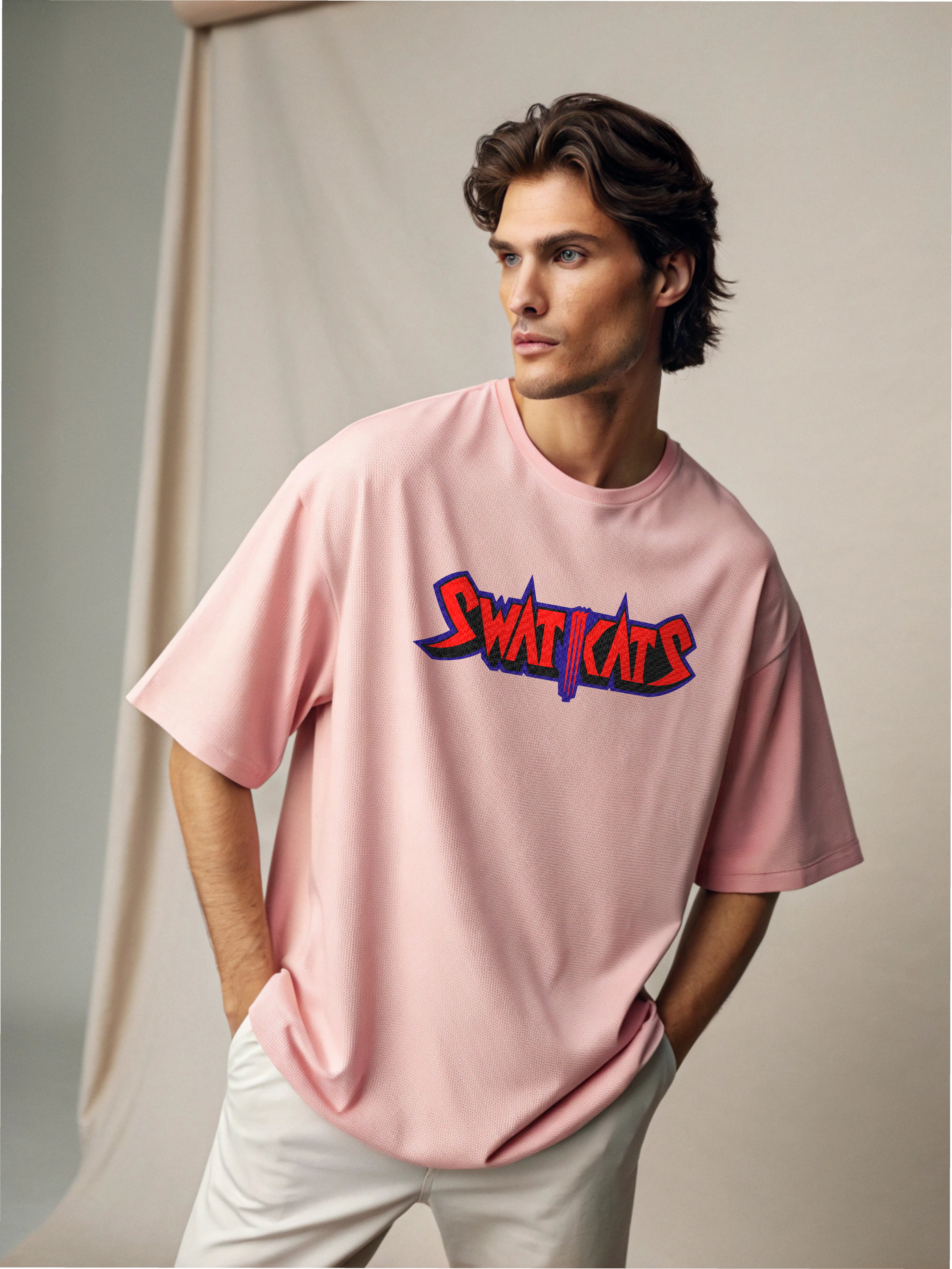 Swat Kats – Men’s Oversized Drop Shoulder Tee