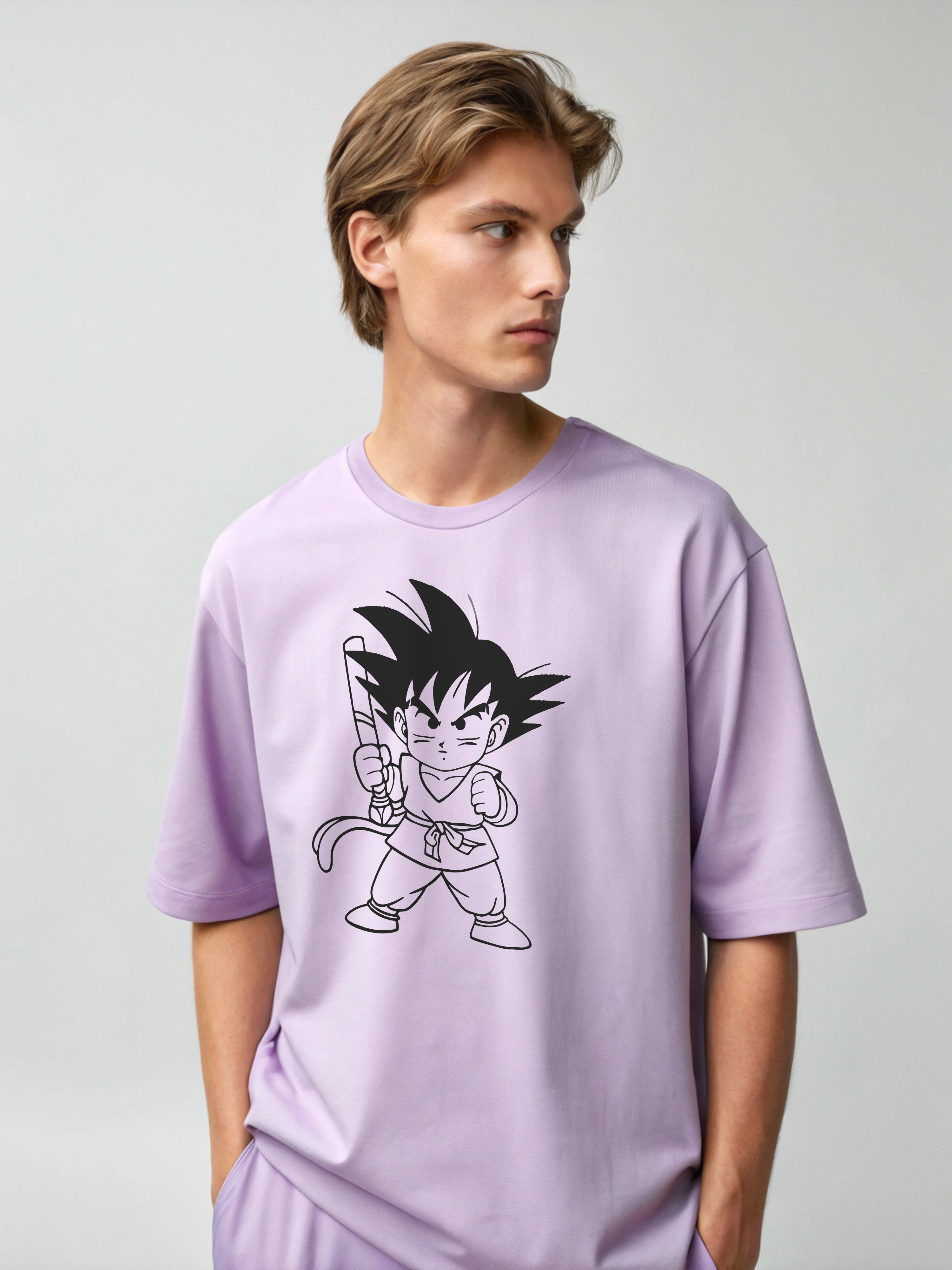 Baby Goku – Men’s Oversized Drop Shoulder Tee