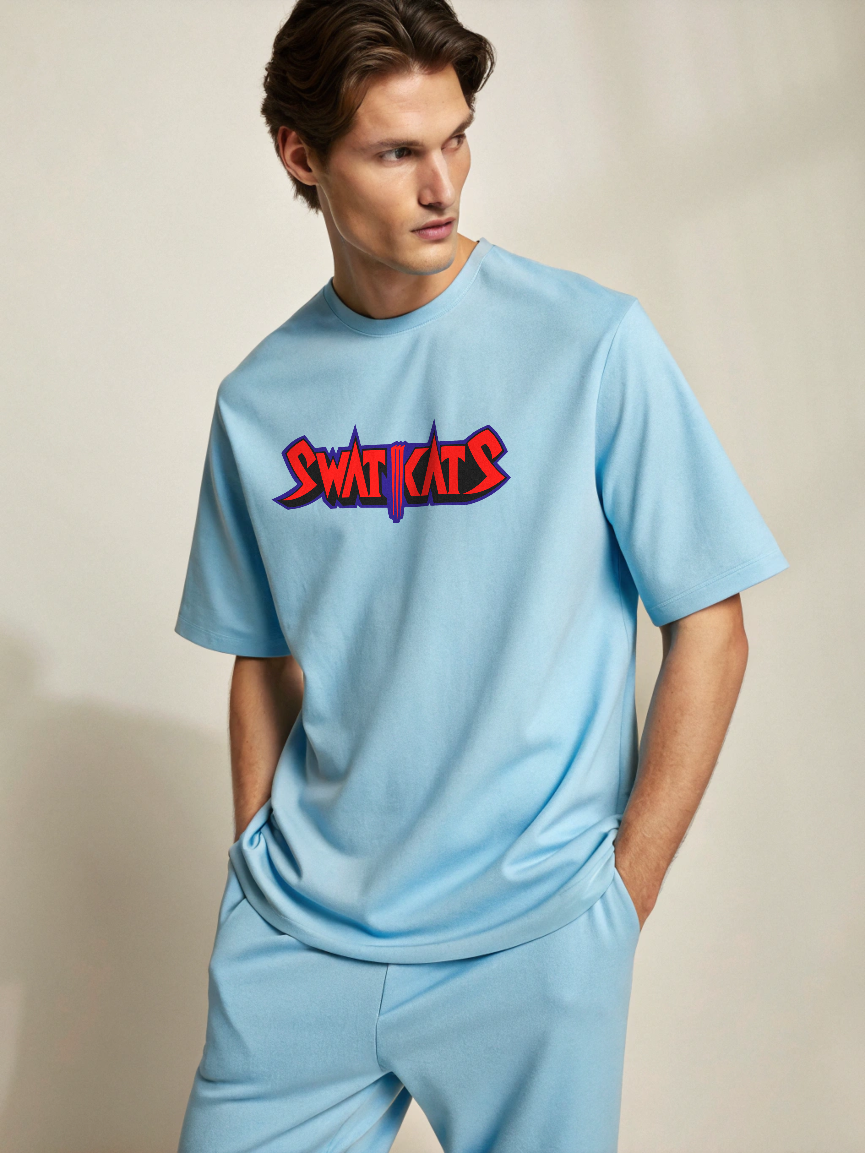 Swat Kats – Men’s Oversized Drop Shoulder Tee