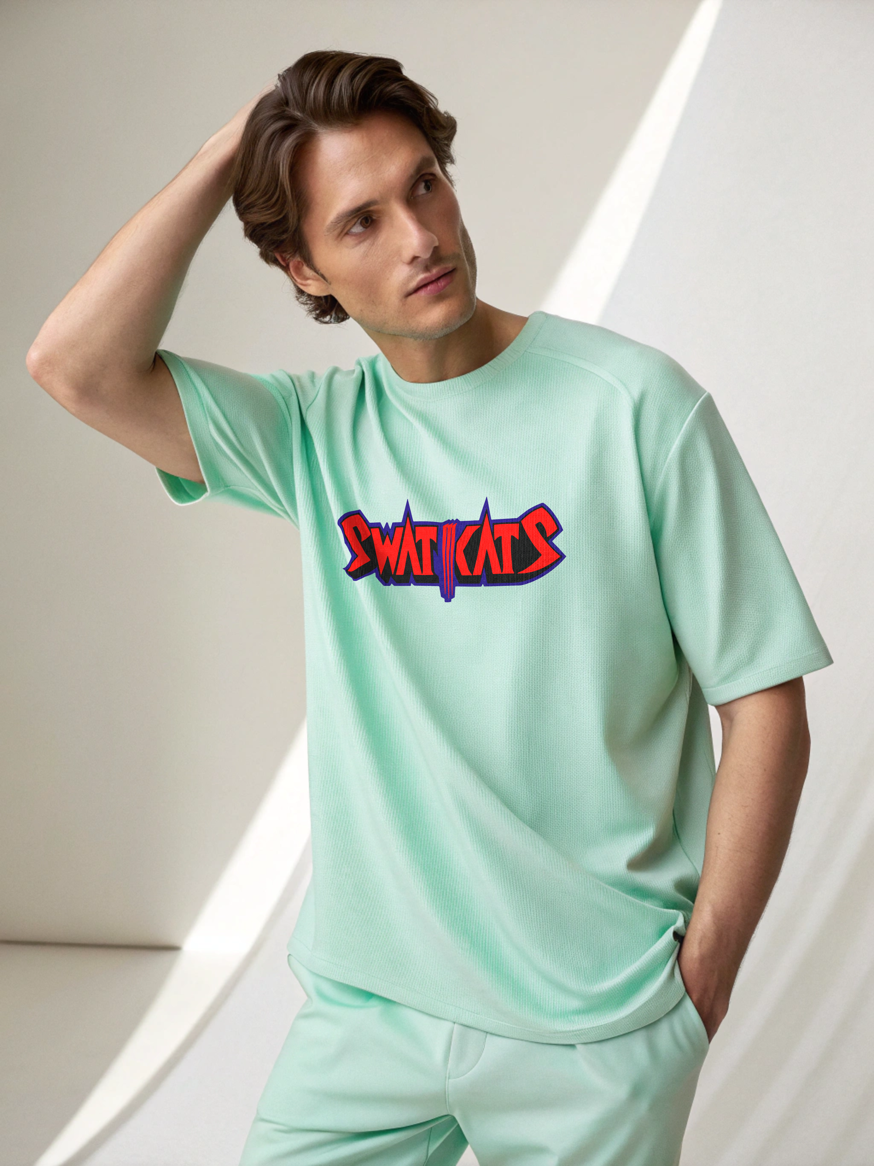 Swat Kats – Men’s Oversized Drop Shoulder Tee