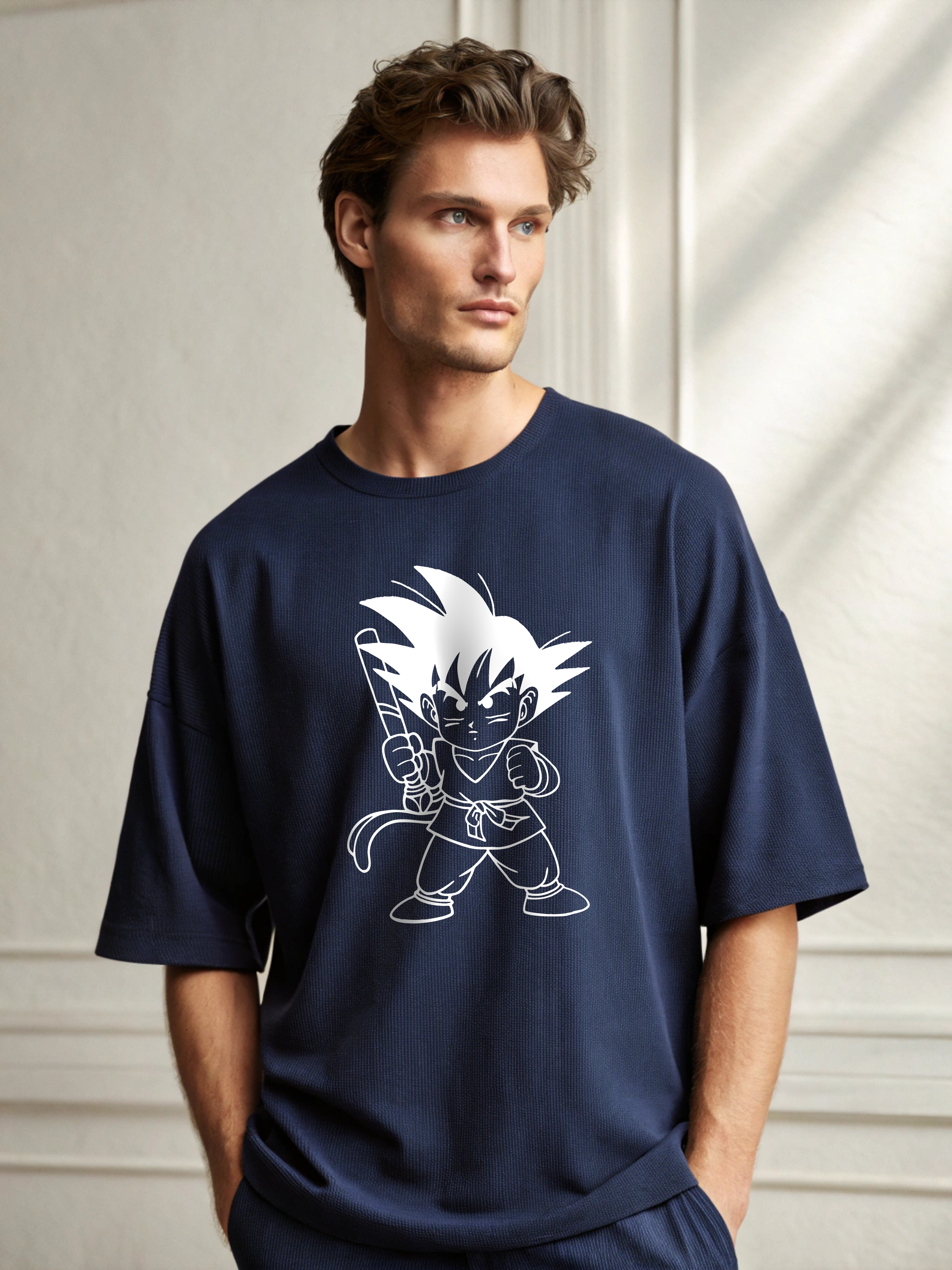 Baby Goku – Men’s Oversized Drop Shoulder Tee