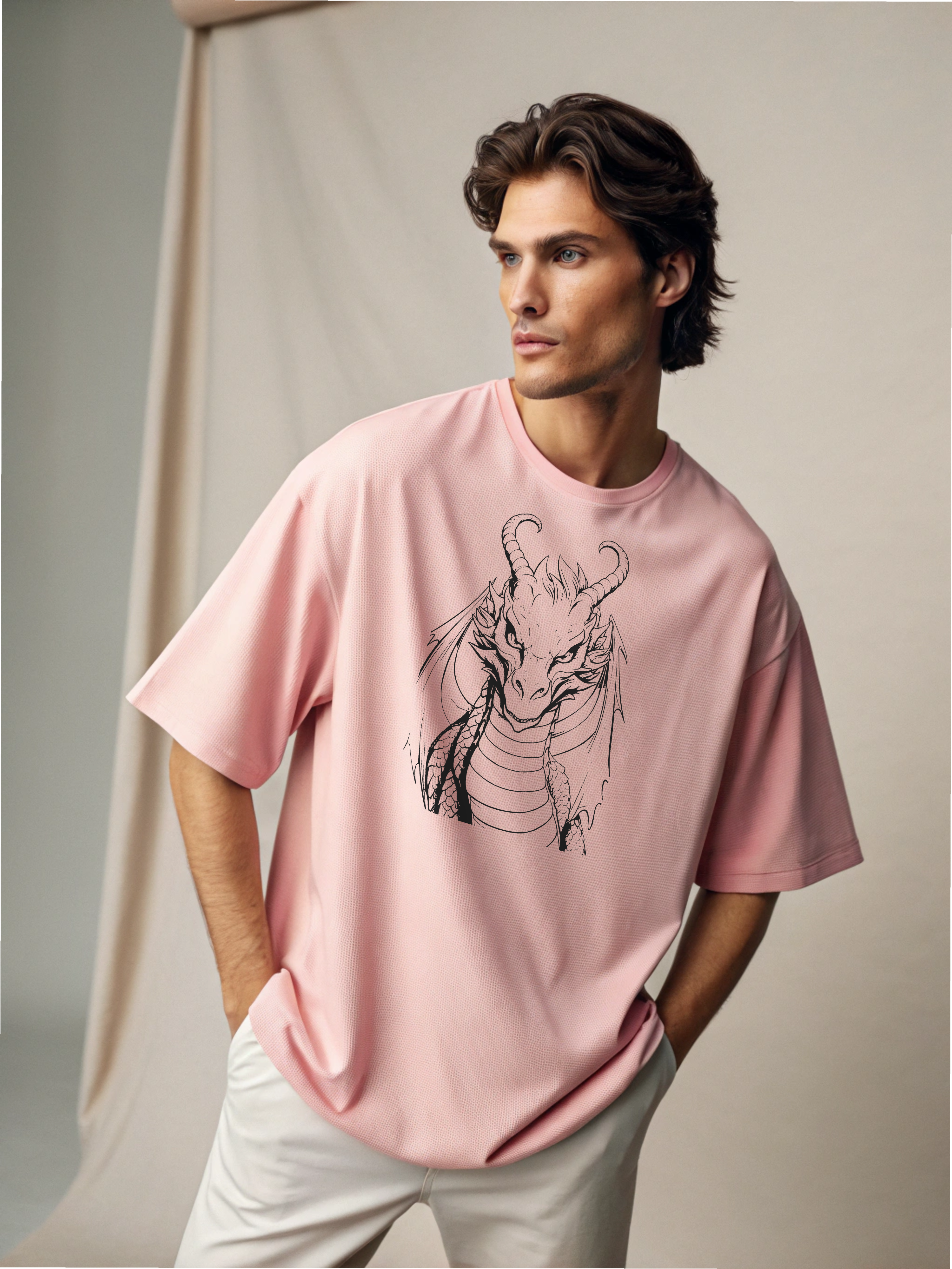 Dragon – Men’s Oversized Drop Shoulder Tee