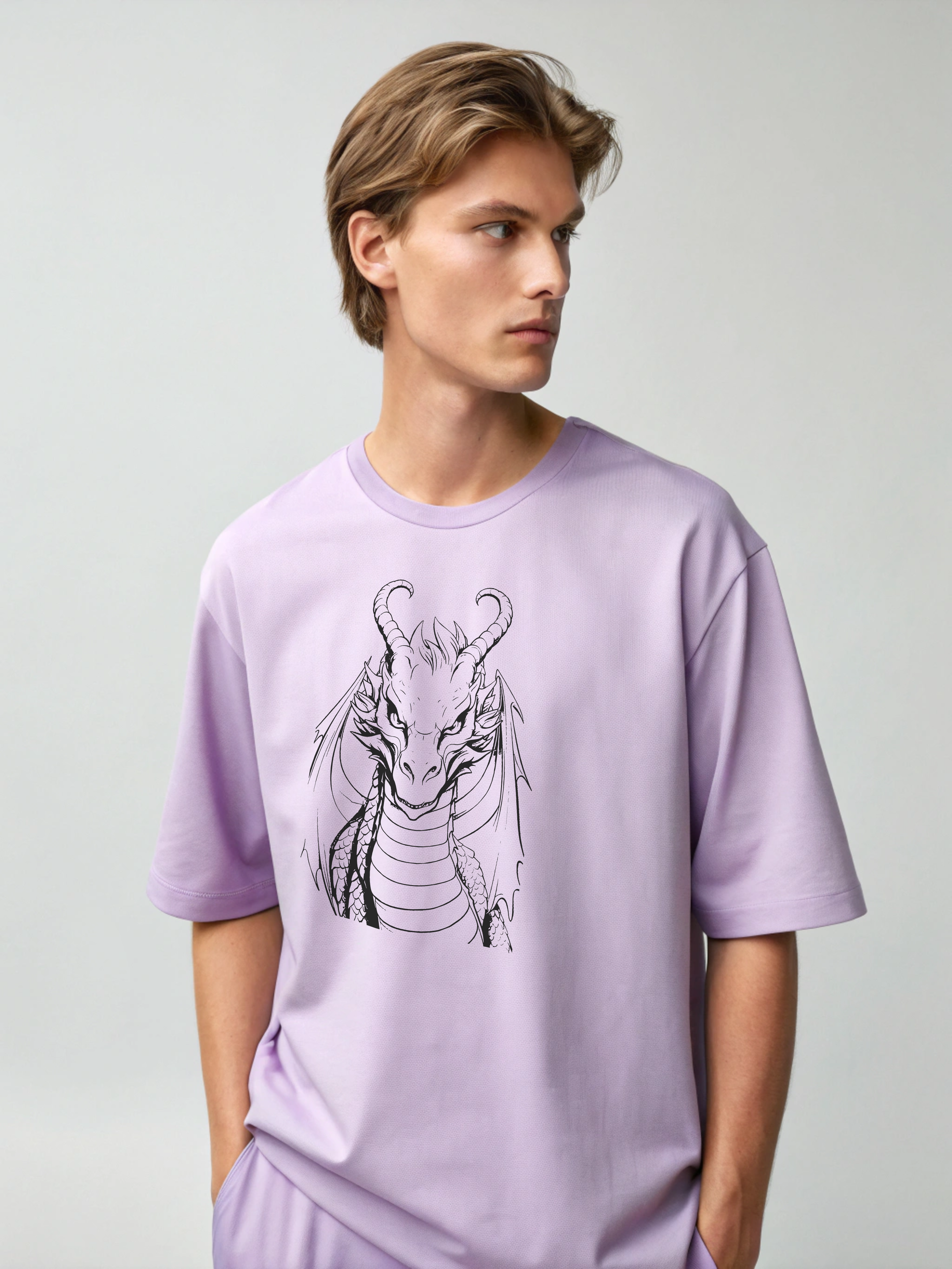 Dragon – Men’s Oversized Drop Shoulder Tee