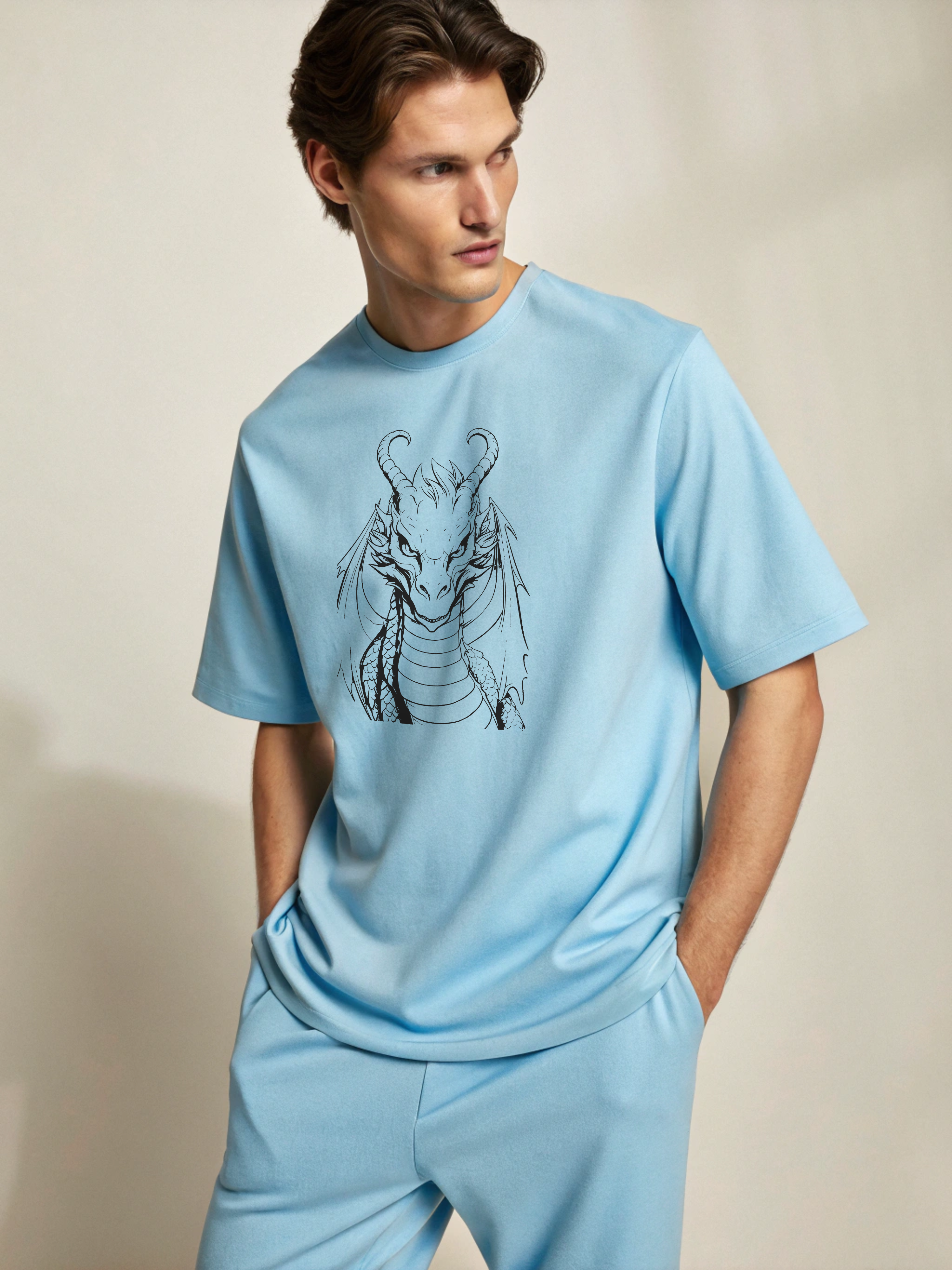 Dragon – Men’s Oversized Drop Shoulder Tee