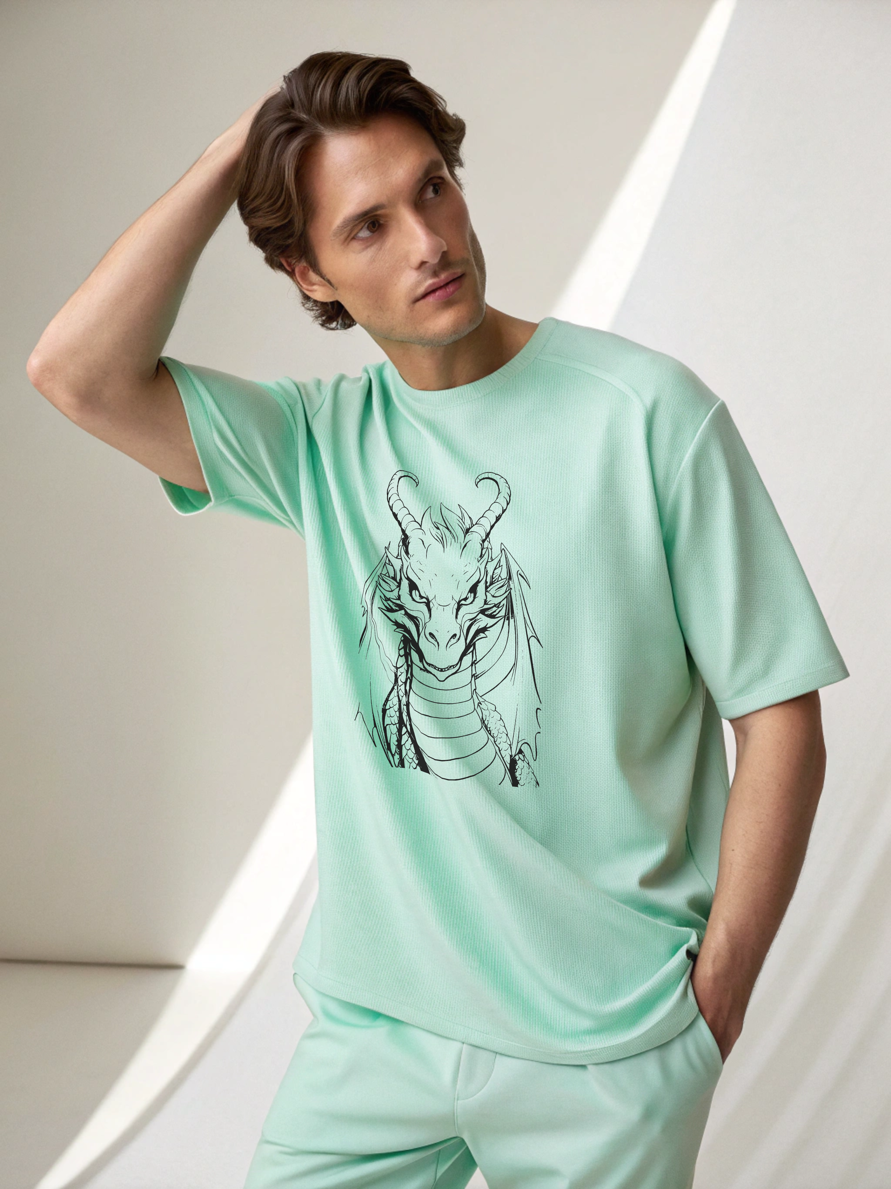 Dragon – Men’s Oversized Drop Shoulder Tee