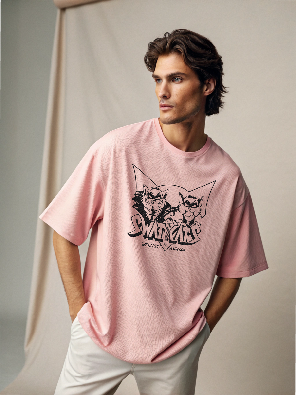 Swat Kats – Men’s Oversized Drop Shoulder Tee