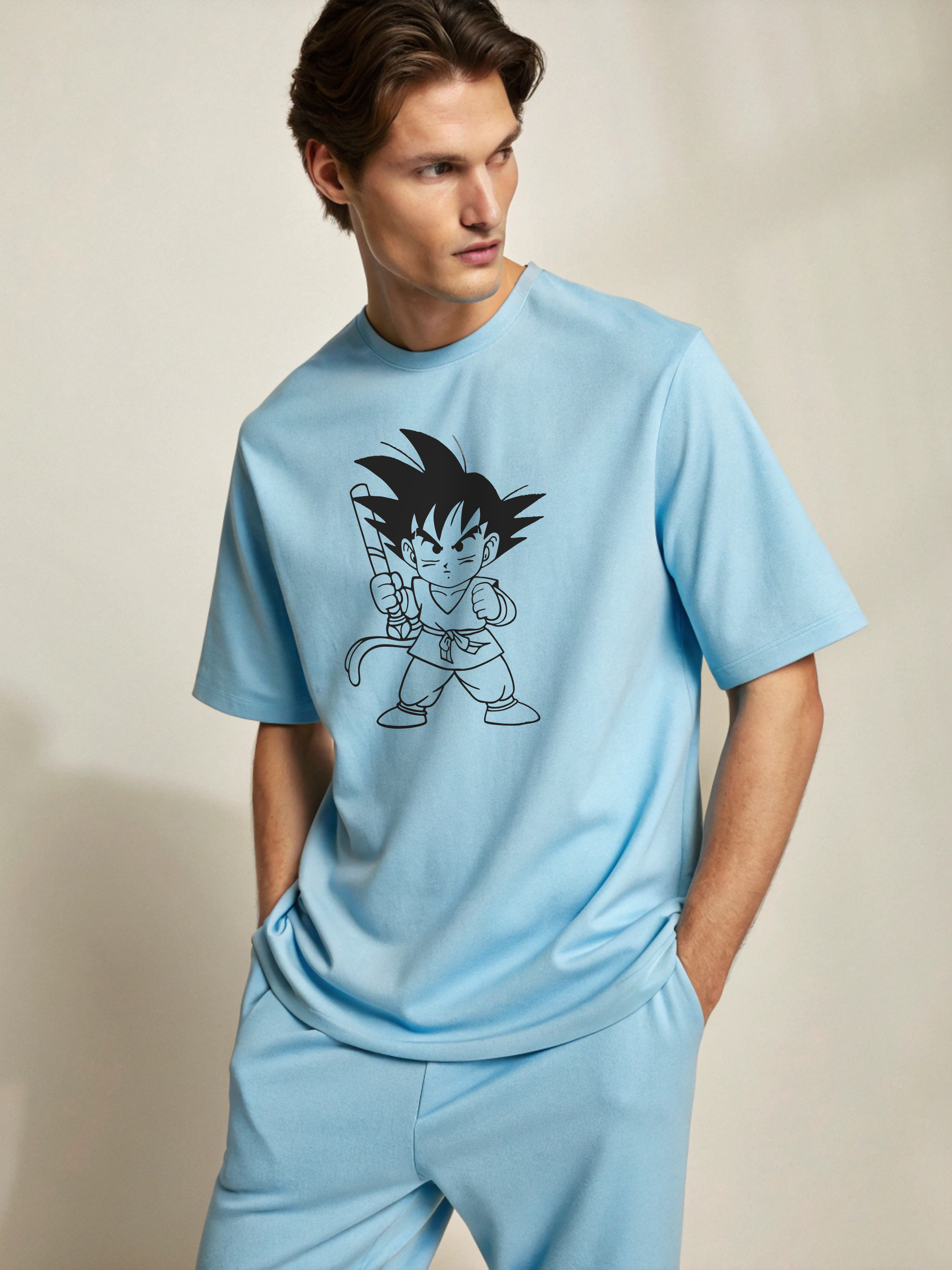 Baby Goku – Men’s Oversized Drop Shoulder Tee