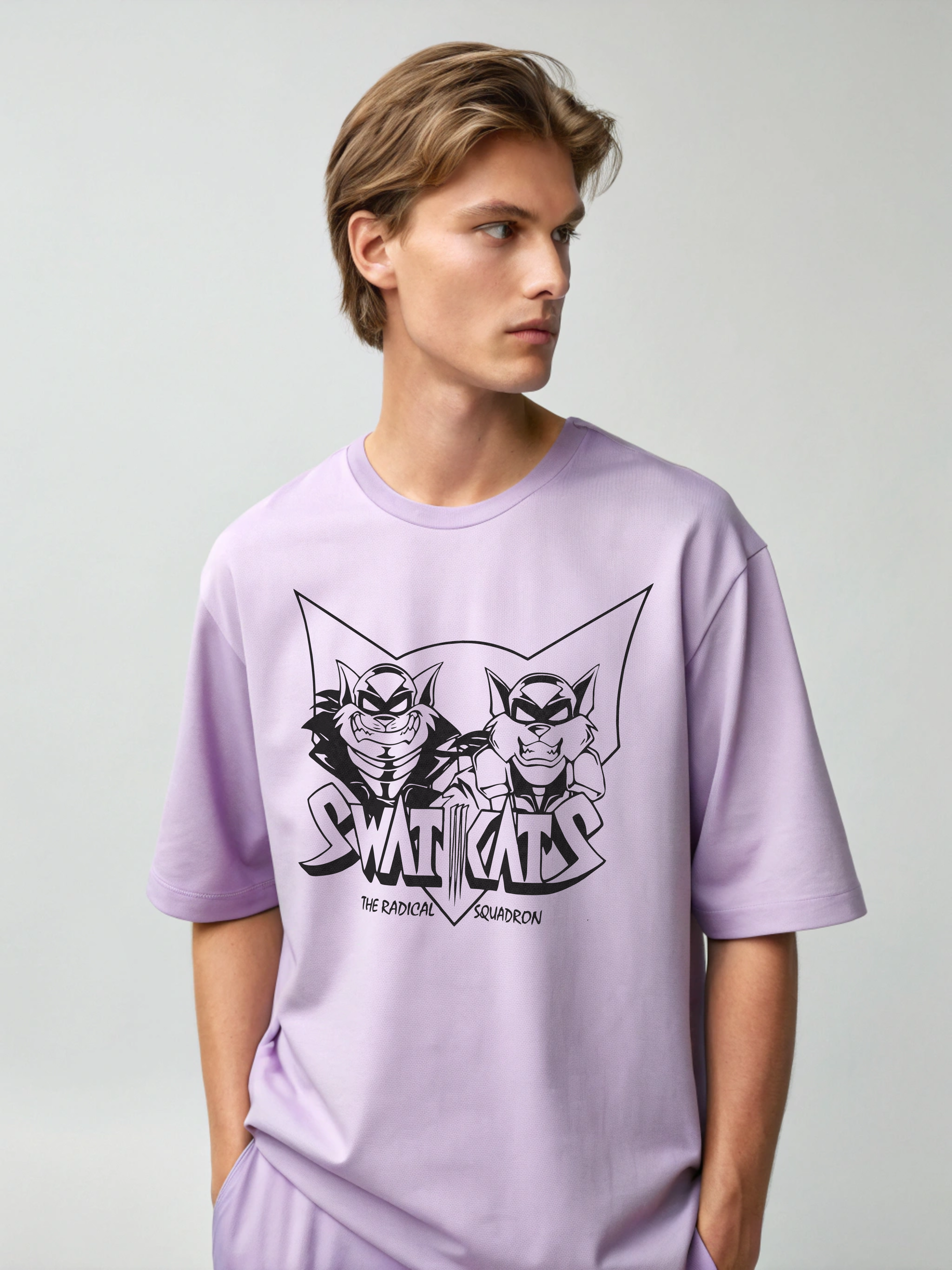 Swat Kats – Men’s Oversized Drop Shoulder Tee
