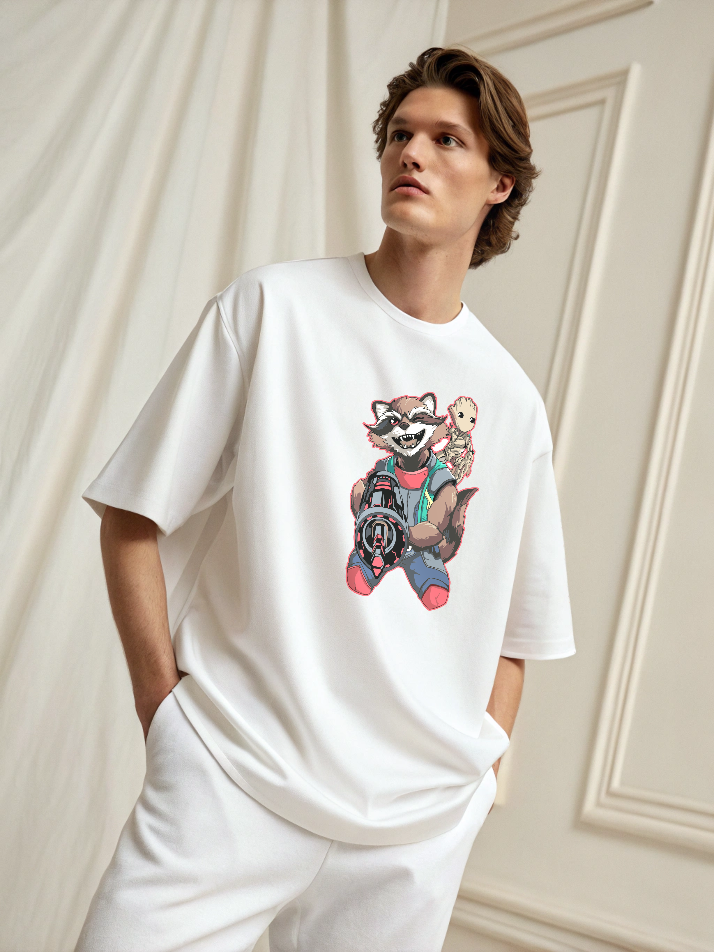 Guardians of Galaxy – Men’s Oversized Drop Shoulder Tee