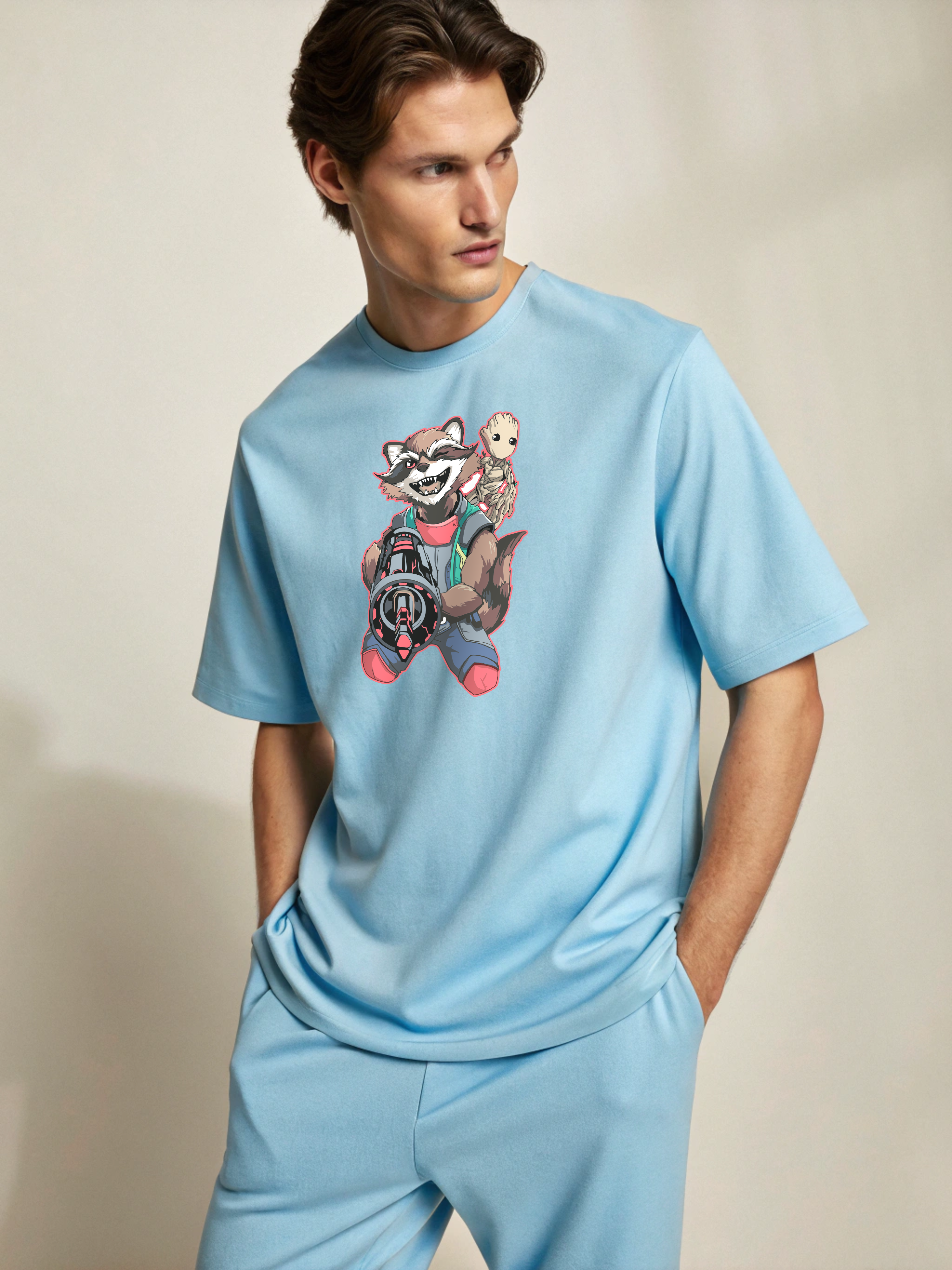 Guardians of Galaxy – Men’s Oversized Drop Shoulder Tee