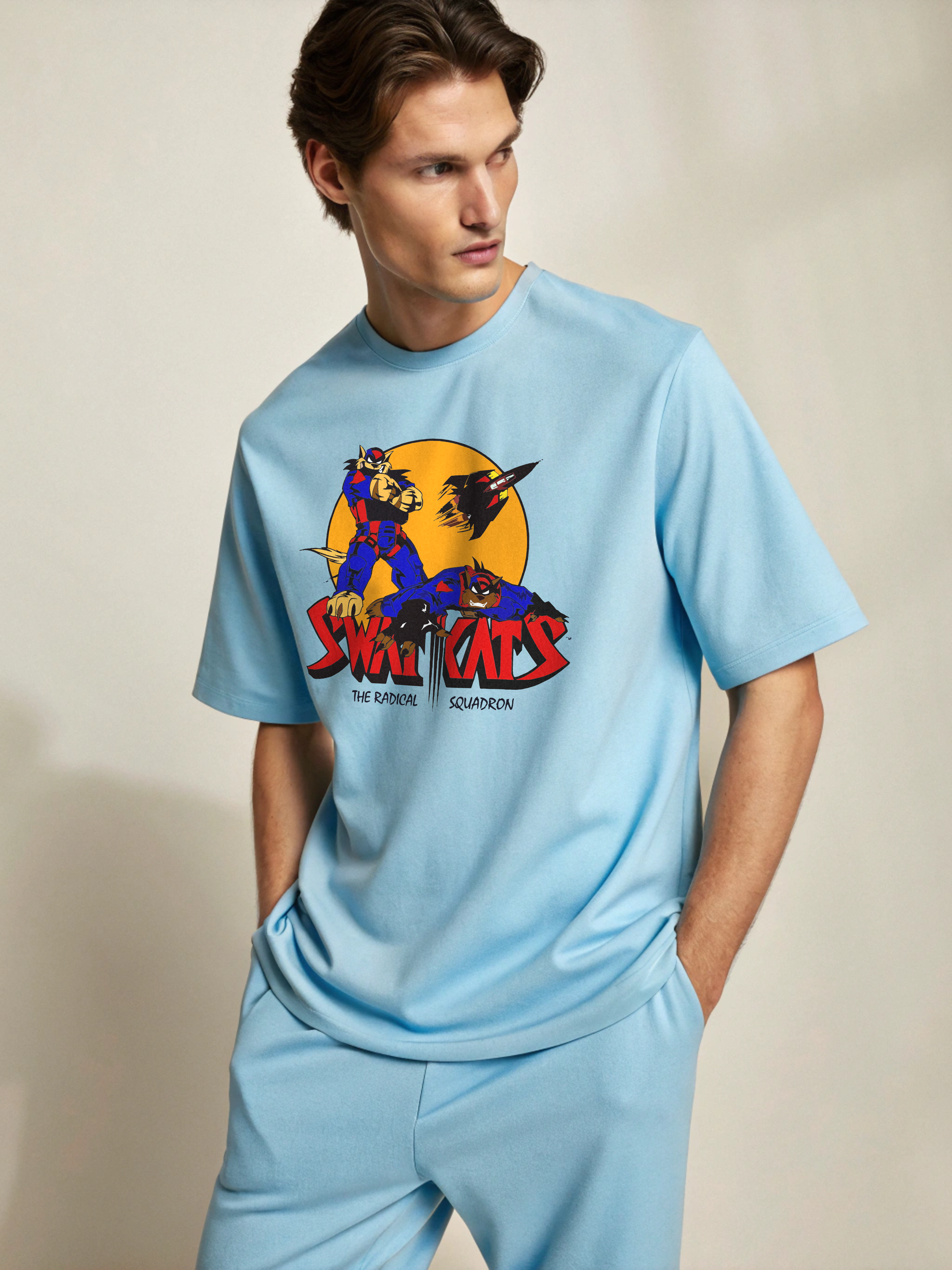 Swat Kats – Men’s Oversized Drop Shoulder Tee
