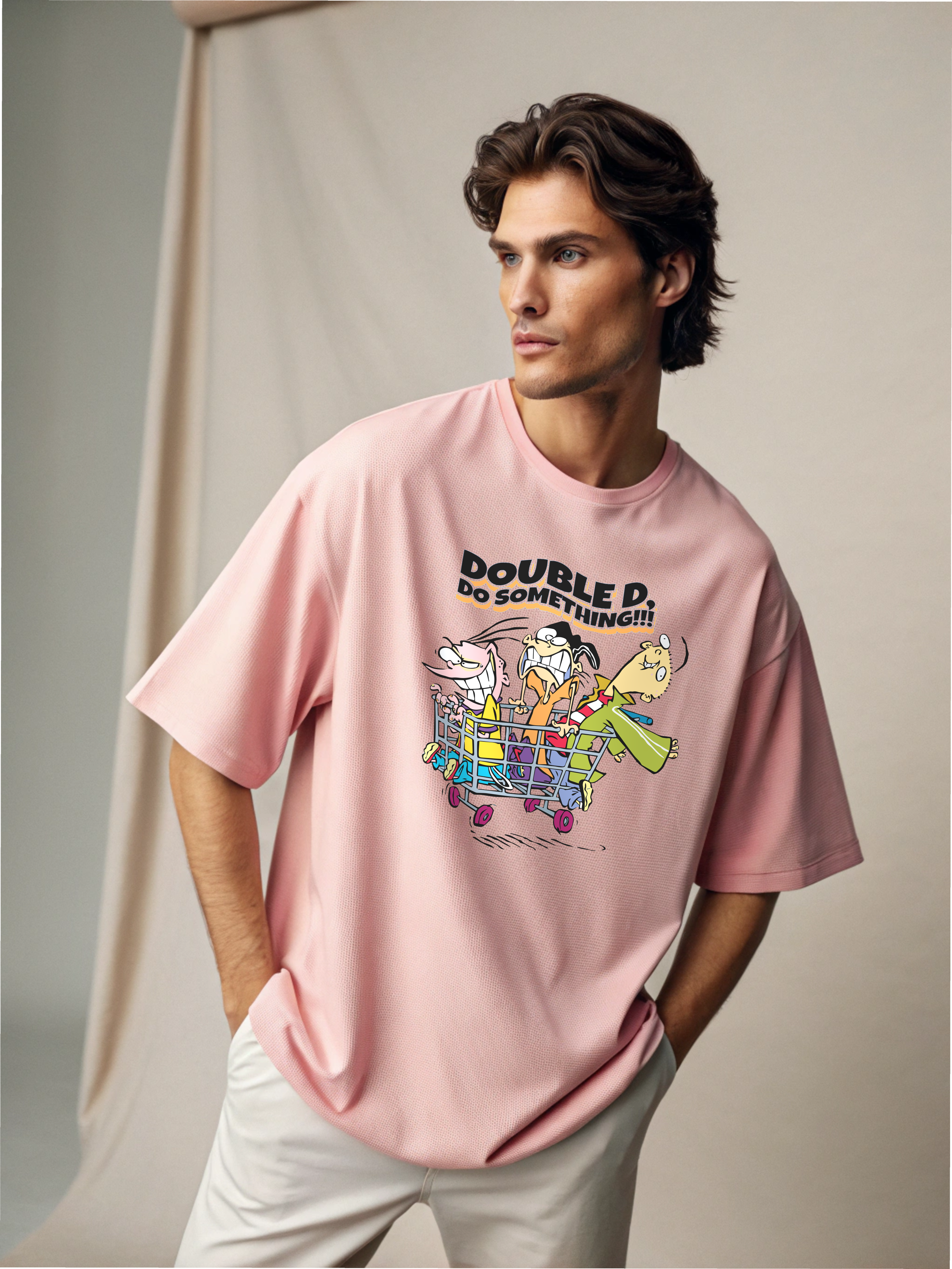 Ed Edd And Eddy – Men’s Oversized Drop Shoulder Tee