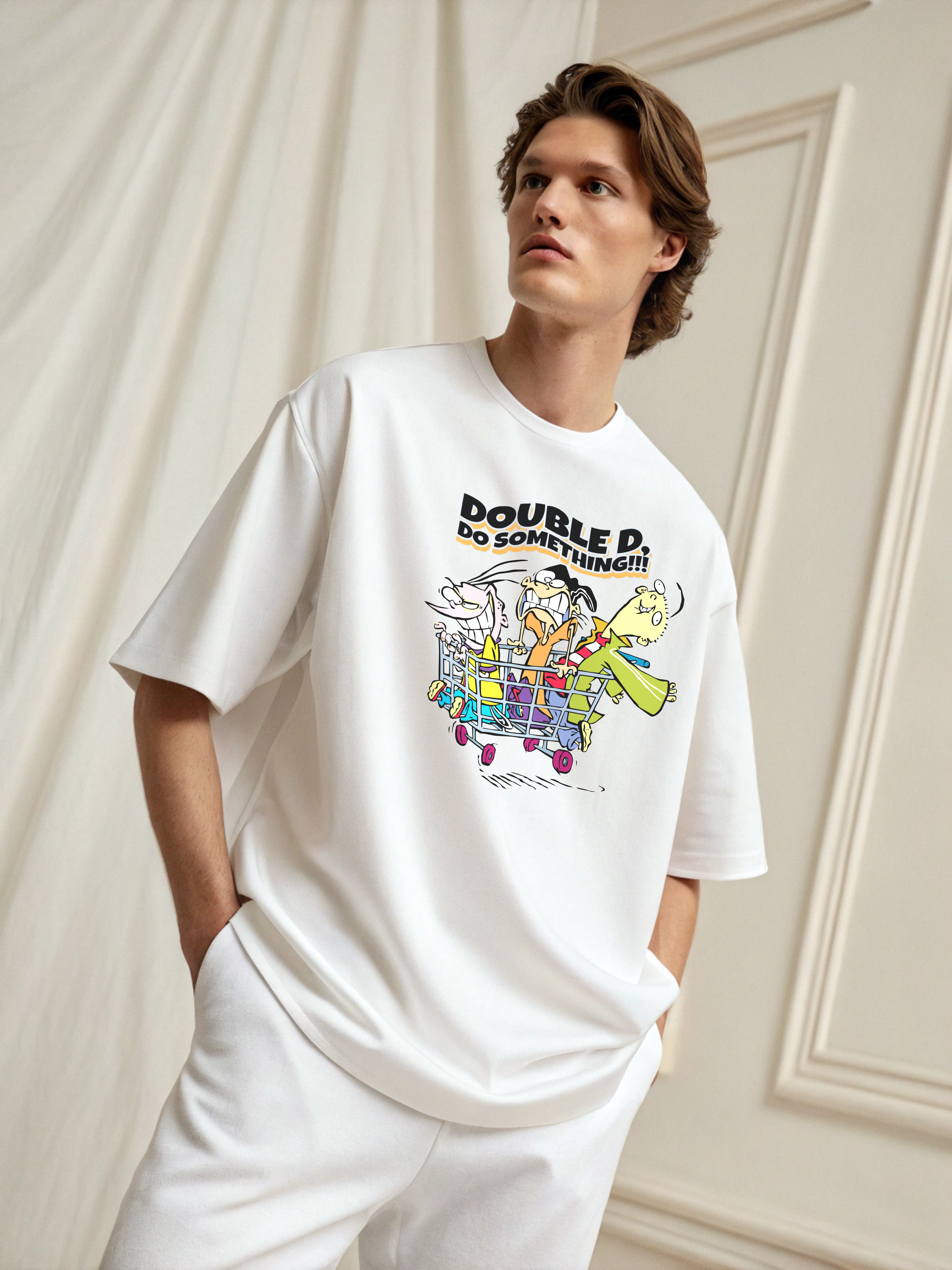 Ed Edd And Eddy – Men’s Oversized Drop Shoulder Tee