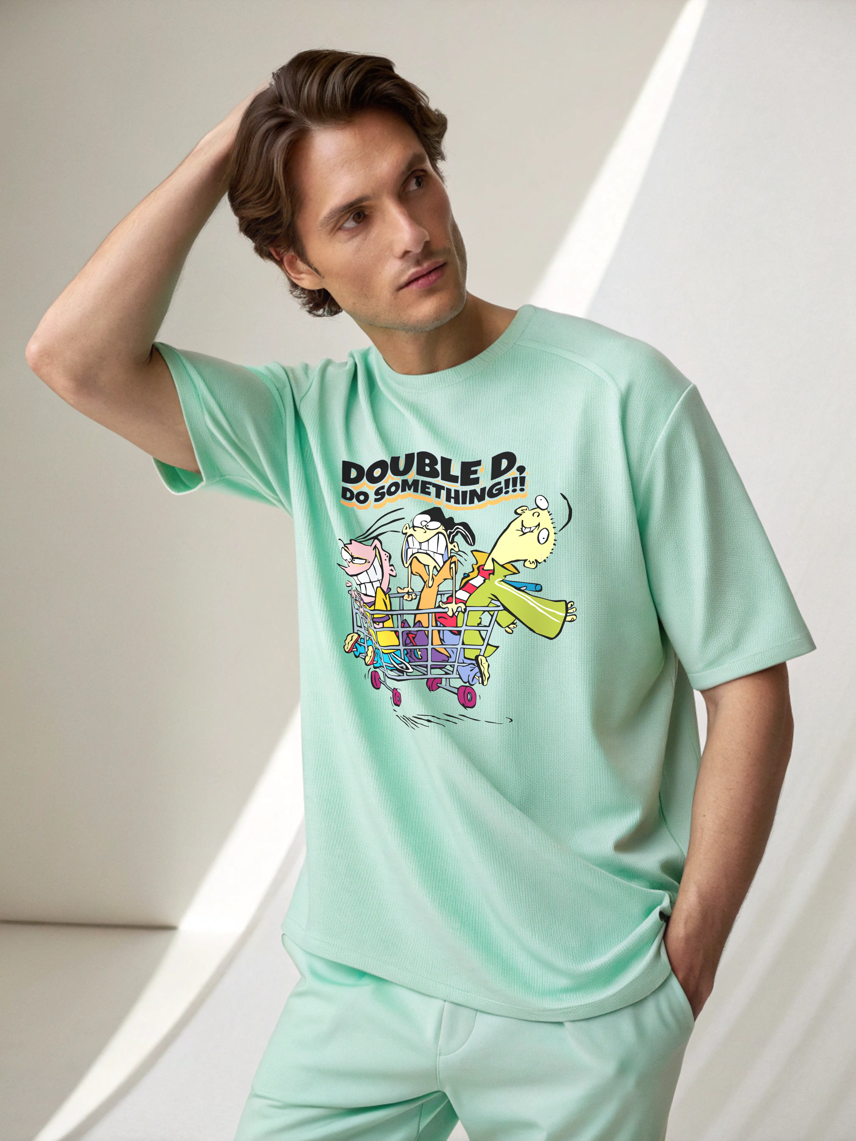 Ed Edd And Eddy – Men’s Oversized Drop Shoulder Tee