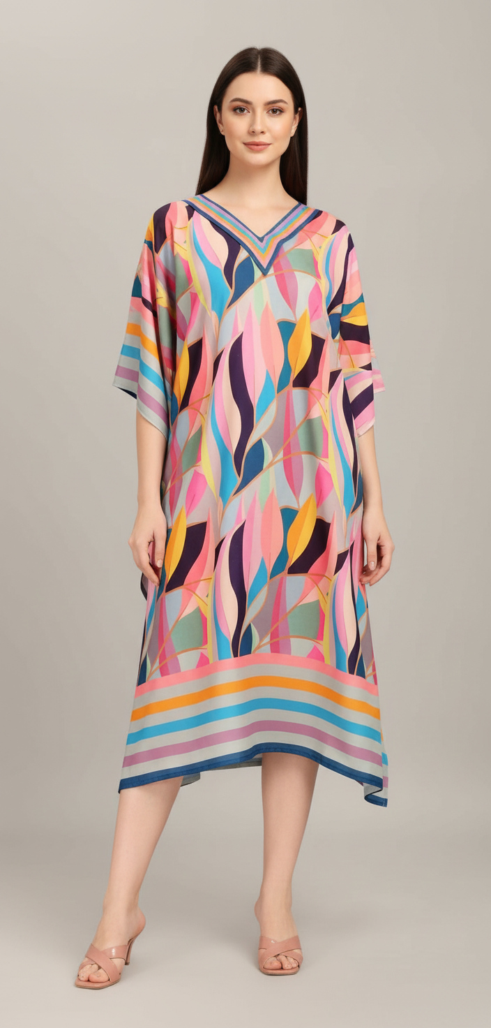 Chic Geometry Printed Kaftan