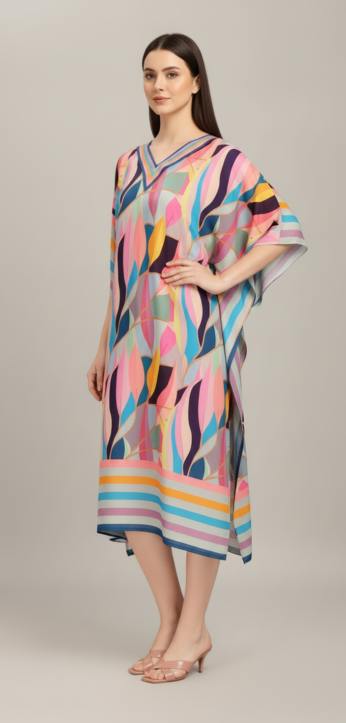 Chic Geometry Printed Kaftan