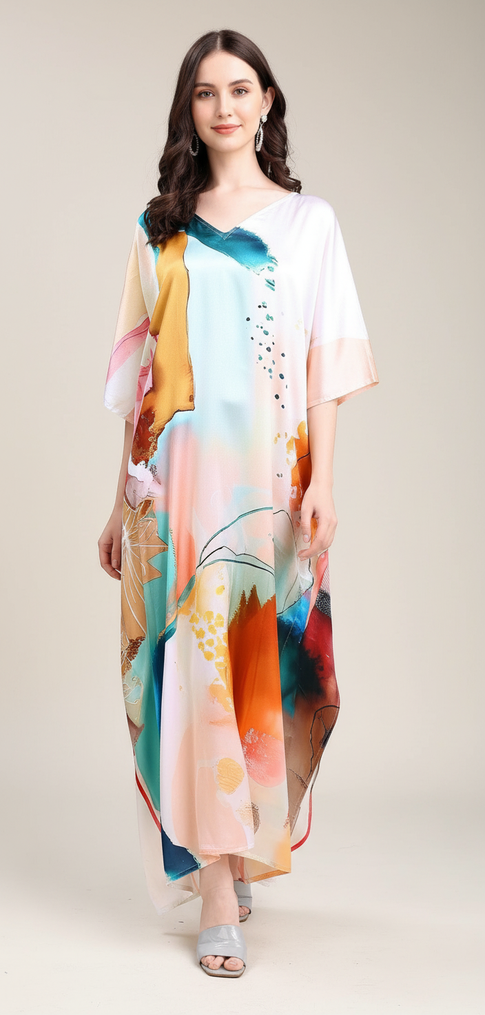 Obsidian Bloom Kaftan