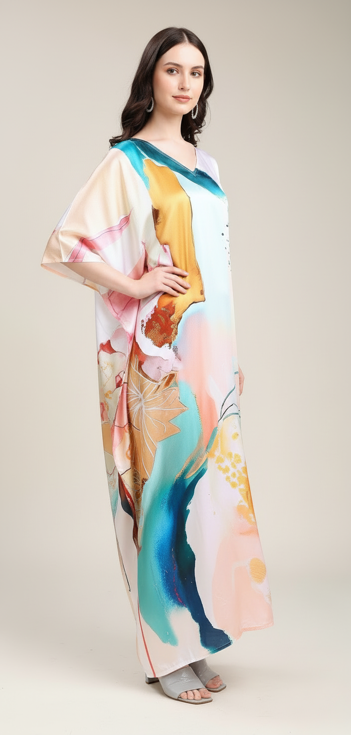 Obsidian Bloom Kaftan