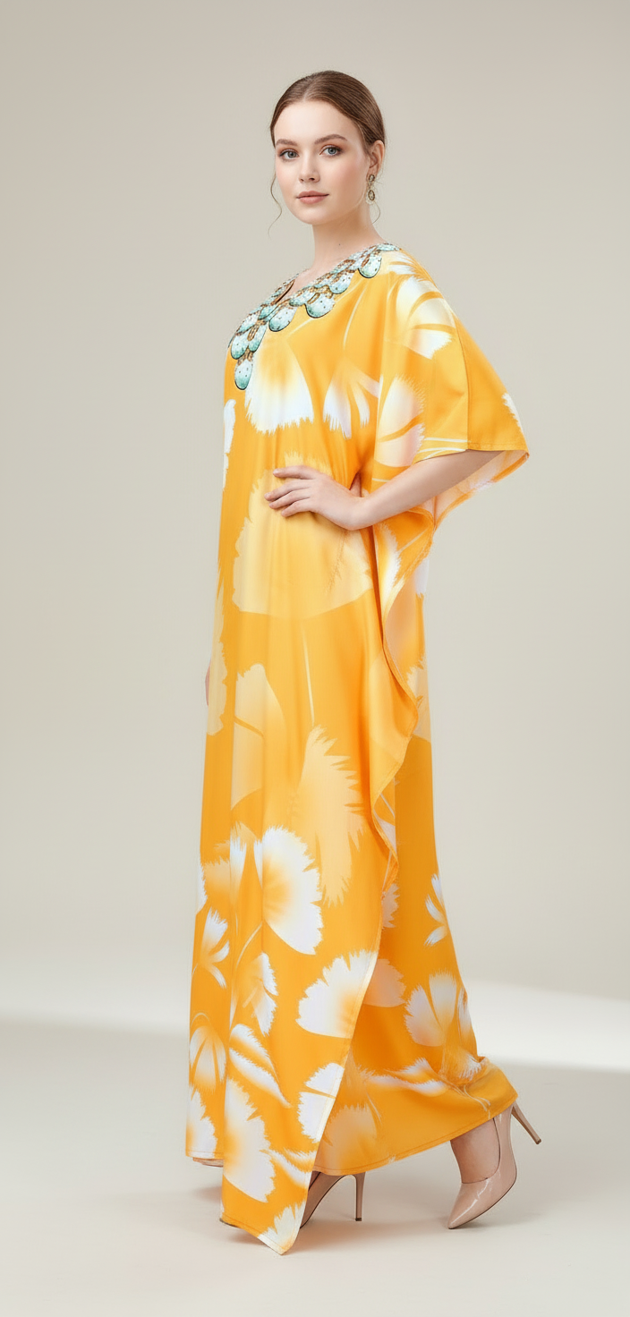 Summer Sunset Flowing Kaftan