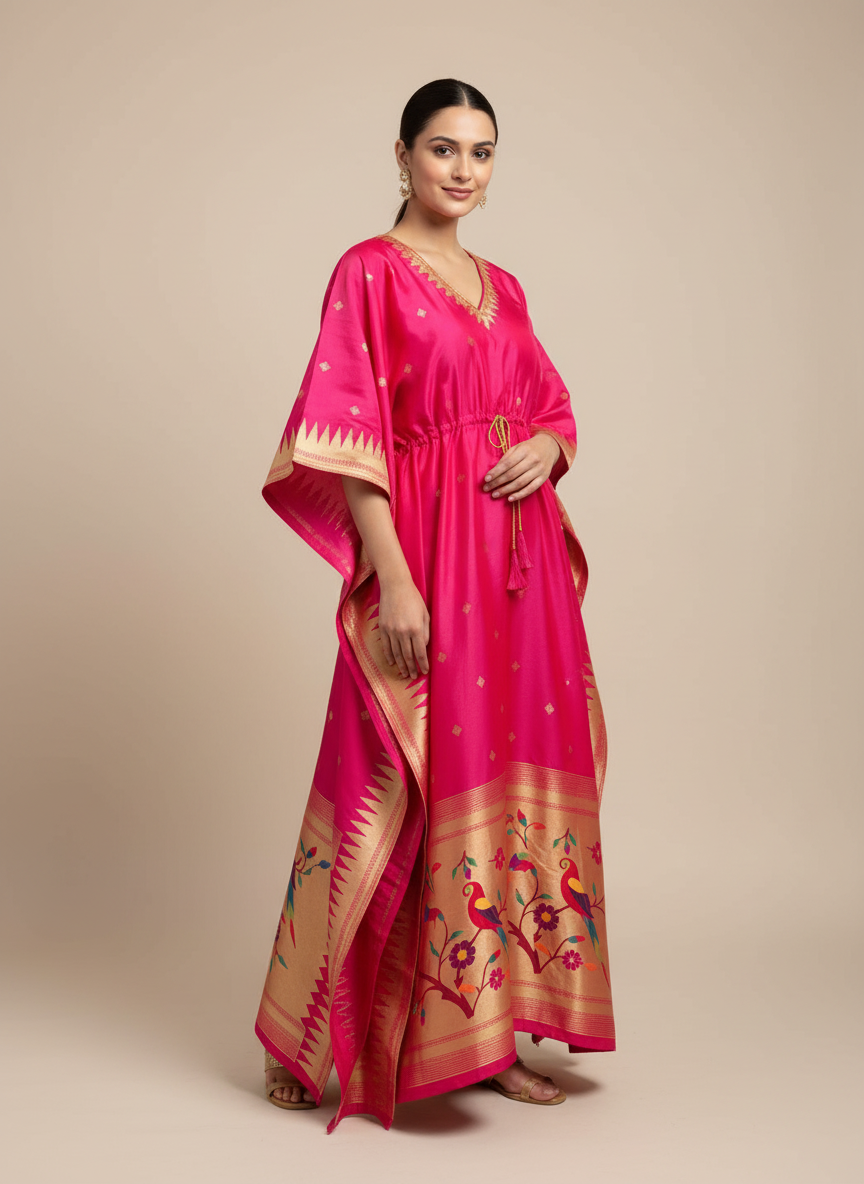 The Rani Pushpa Paithani Kaftan