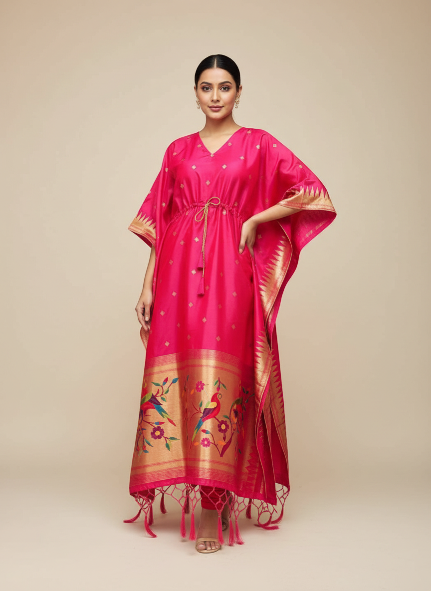 The Rani Pushpa Paithani Kaftan