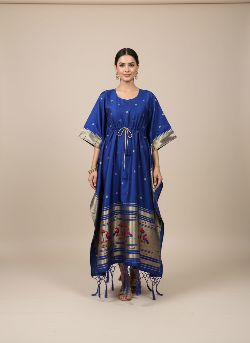 The Neelambara Paithani Kaftan