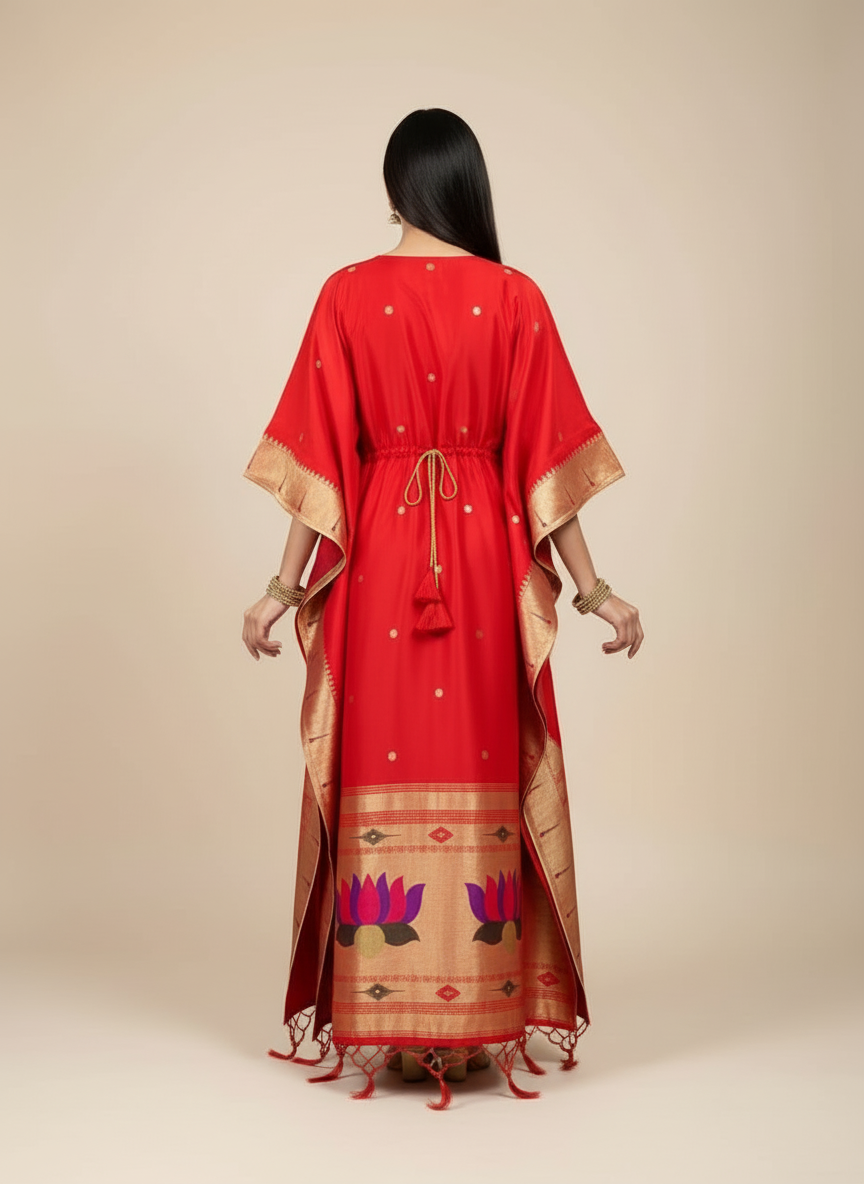 The Kumkuma Paithani Kaftan
