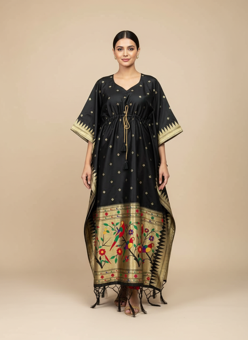 The Shyamala Paithani Kaftan