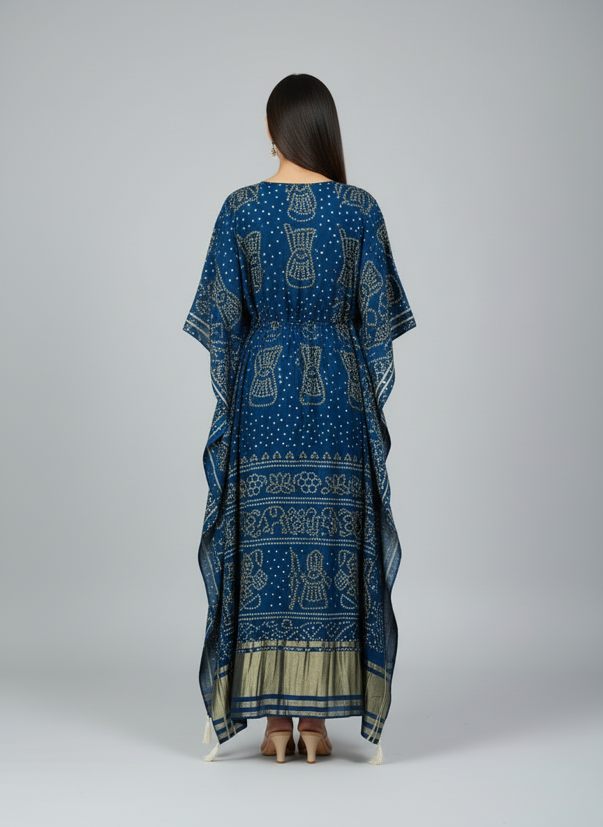 Indigo Dabu Kaftan