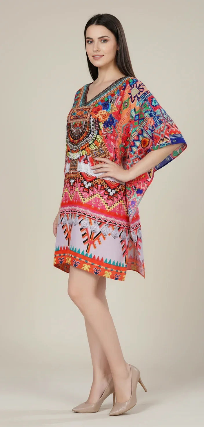 Jewel Garden Abstract Kaftan