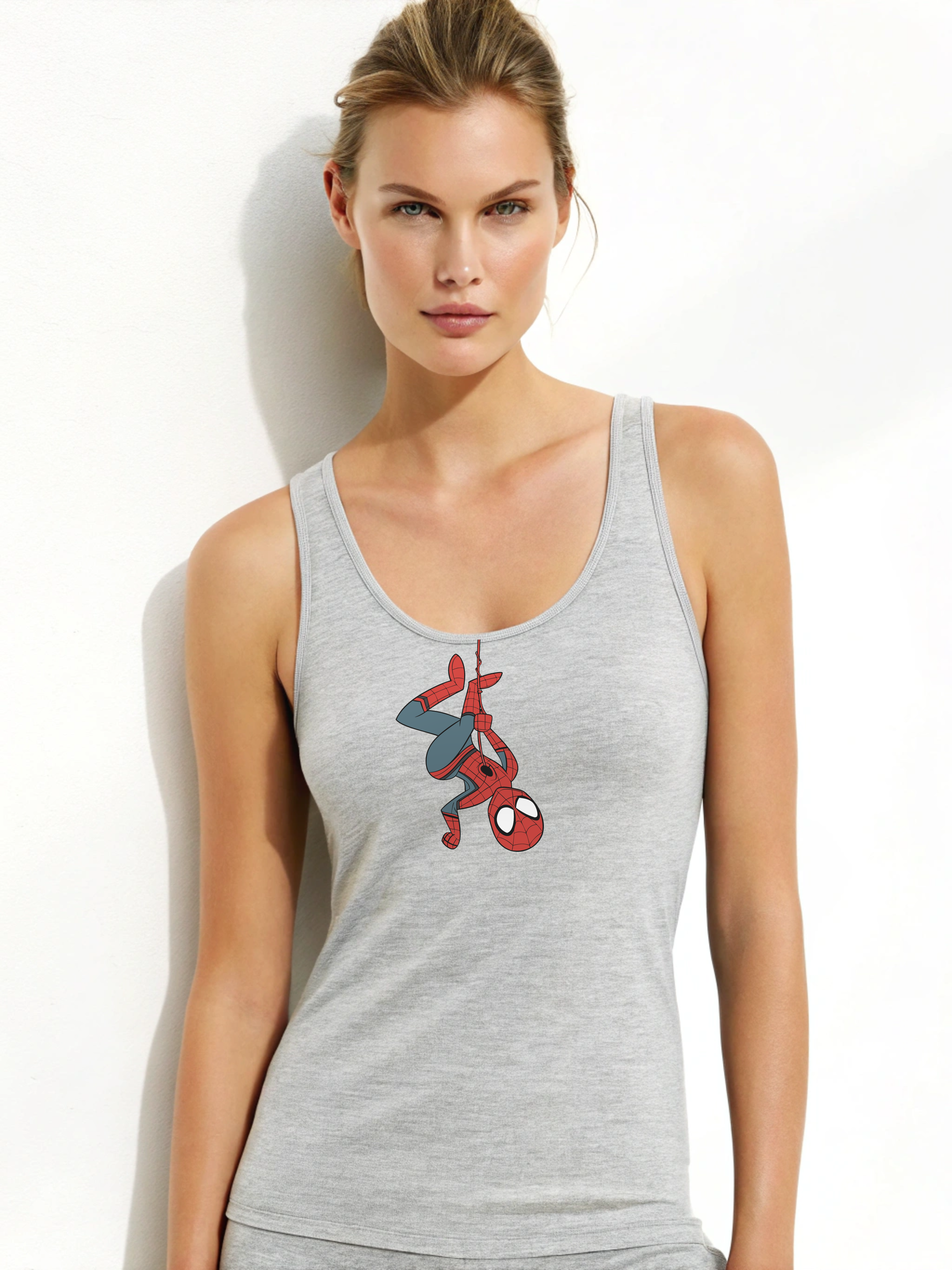 hanging spiderman tanktop grey melange