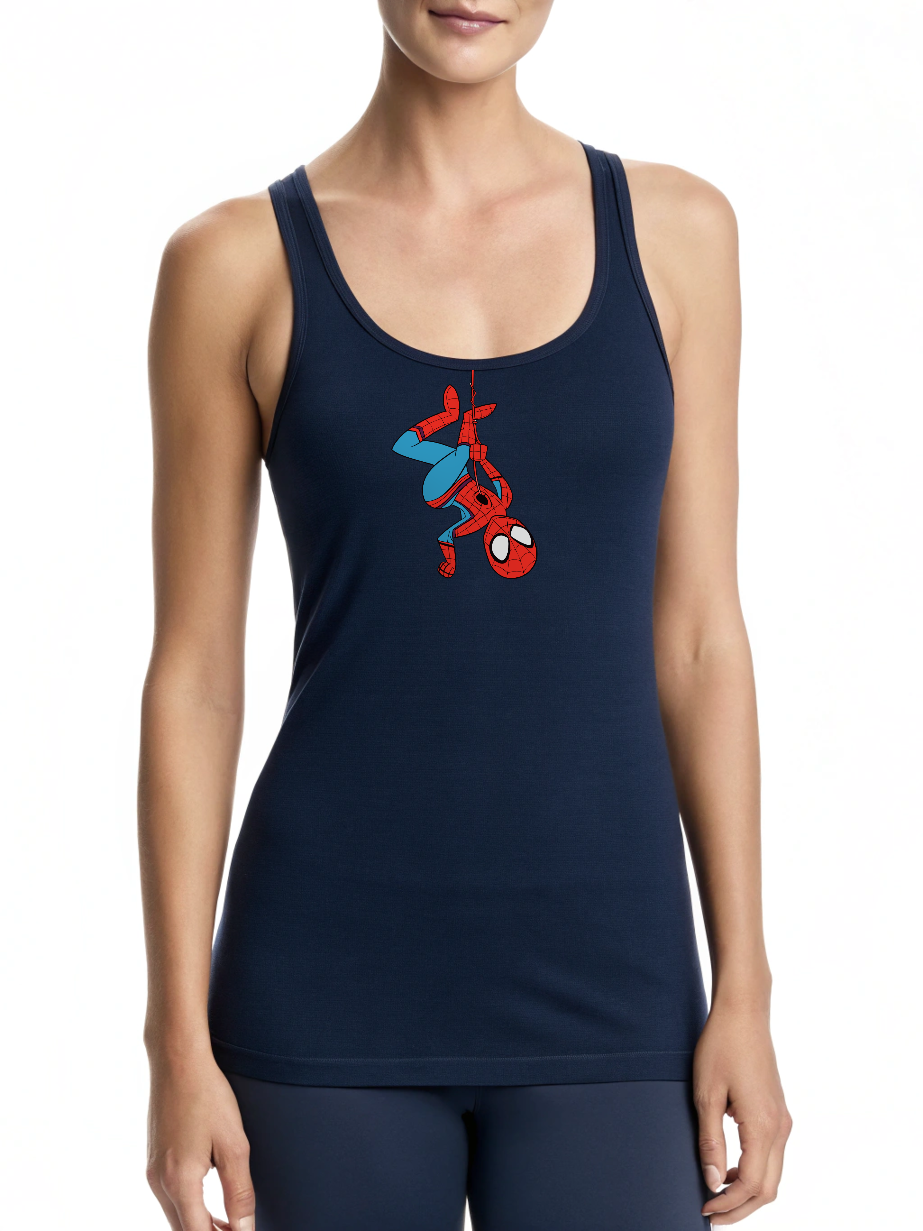 hanging spiderman tanktop Navy