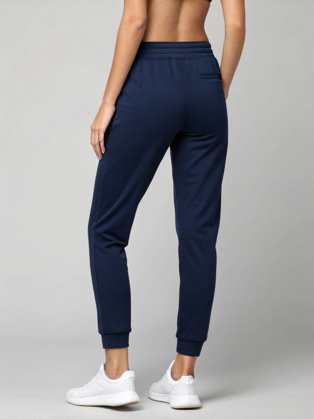 Stride Luxe: Premium Cotton Women’s Joggers Navy