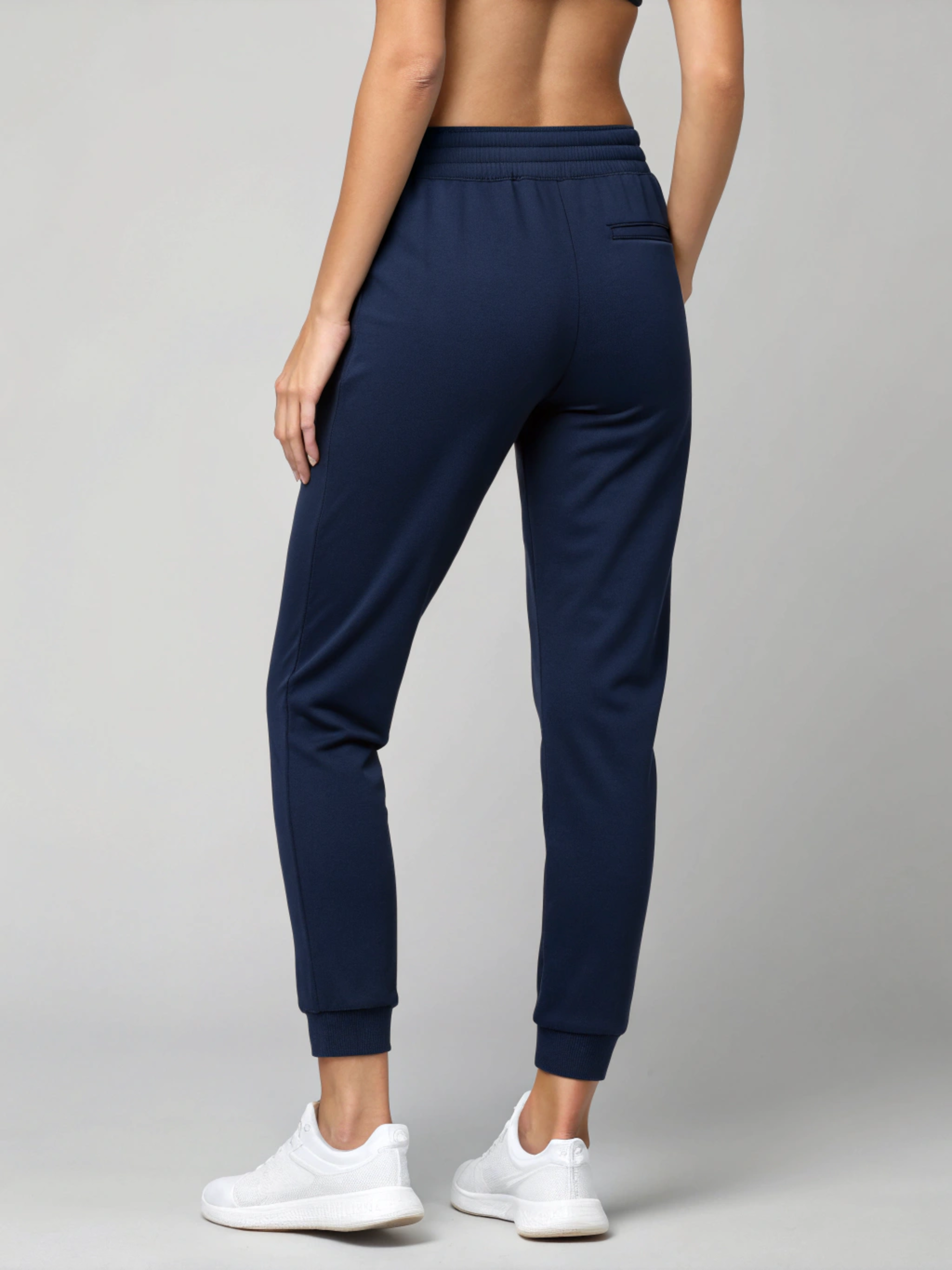 Stride Luxe: Premium Cotton Women’s Joggers Navy