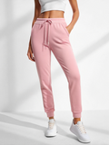 Stride Luxe: Premium Cotton Women’s Joggers Pink