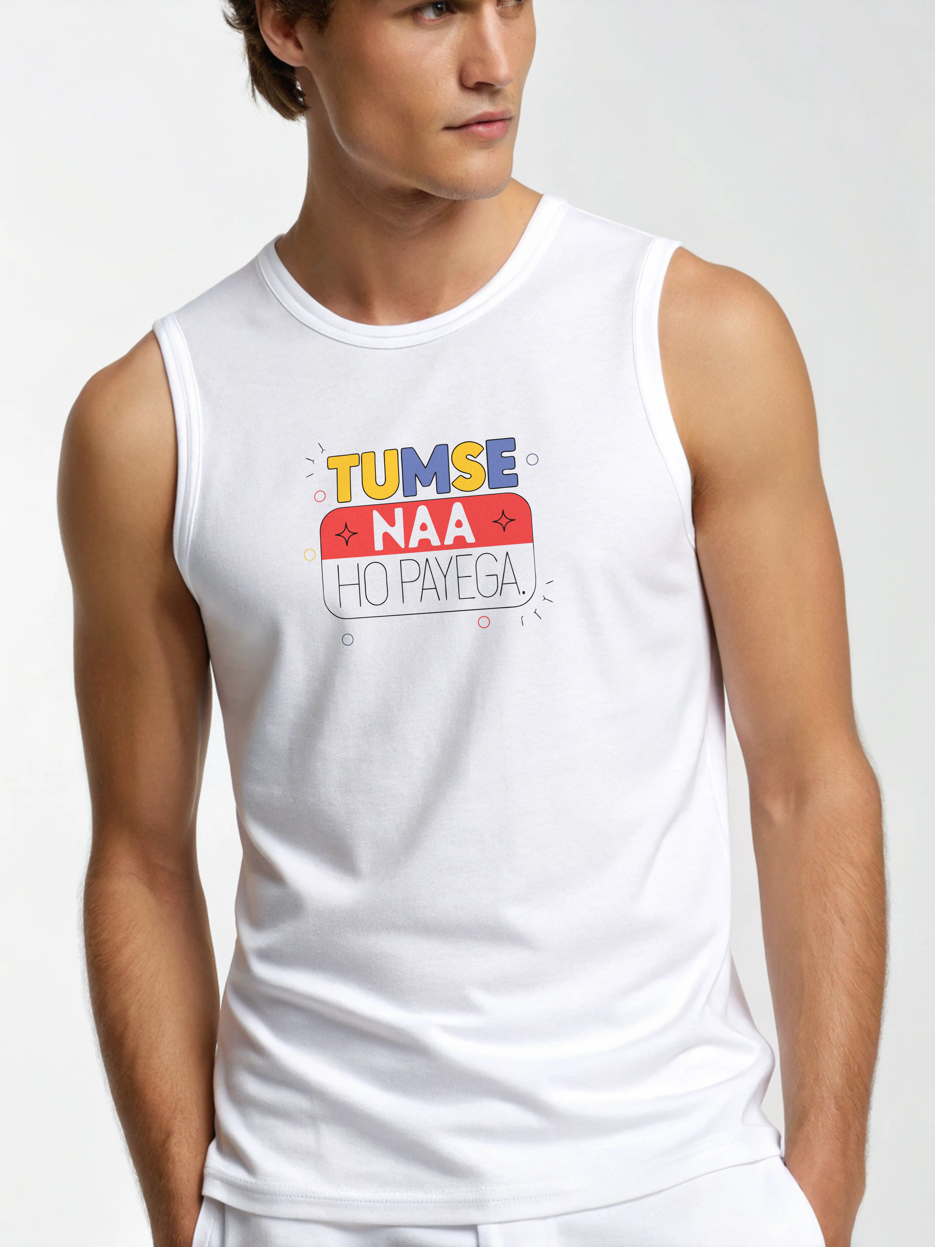 Tumse Na Ho Paayega – Men’s Sleeveless Cotton Tee