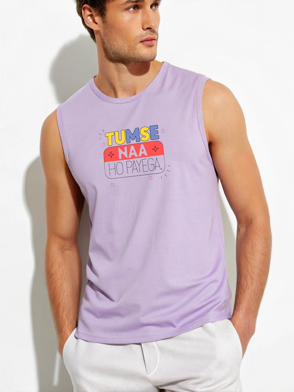 Tumse Na Ho Paayega – Men’s Sleeveless Cotton Tee