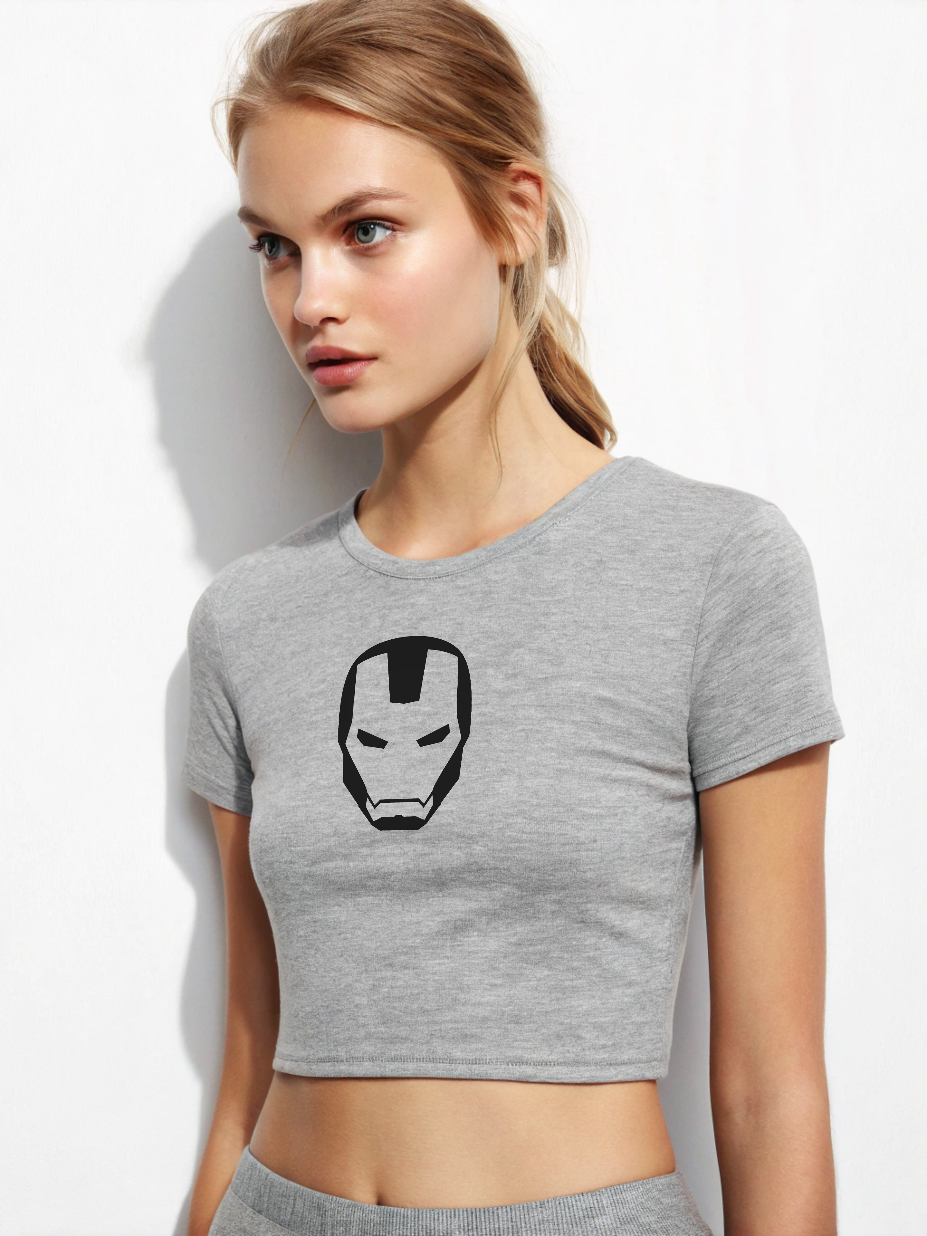 Stark Mode: Iron Man Mask Women’s Crop Top