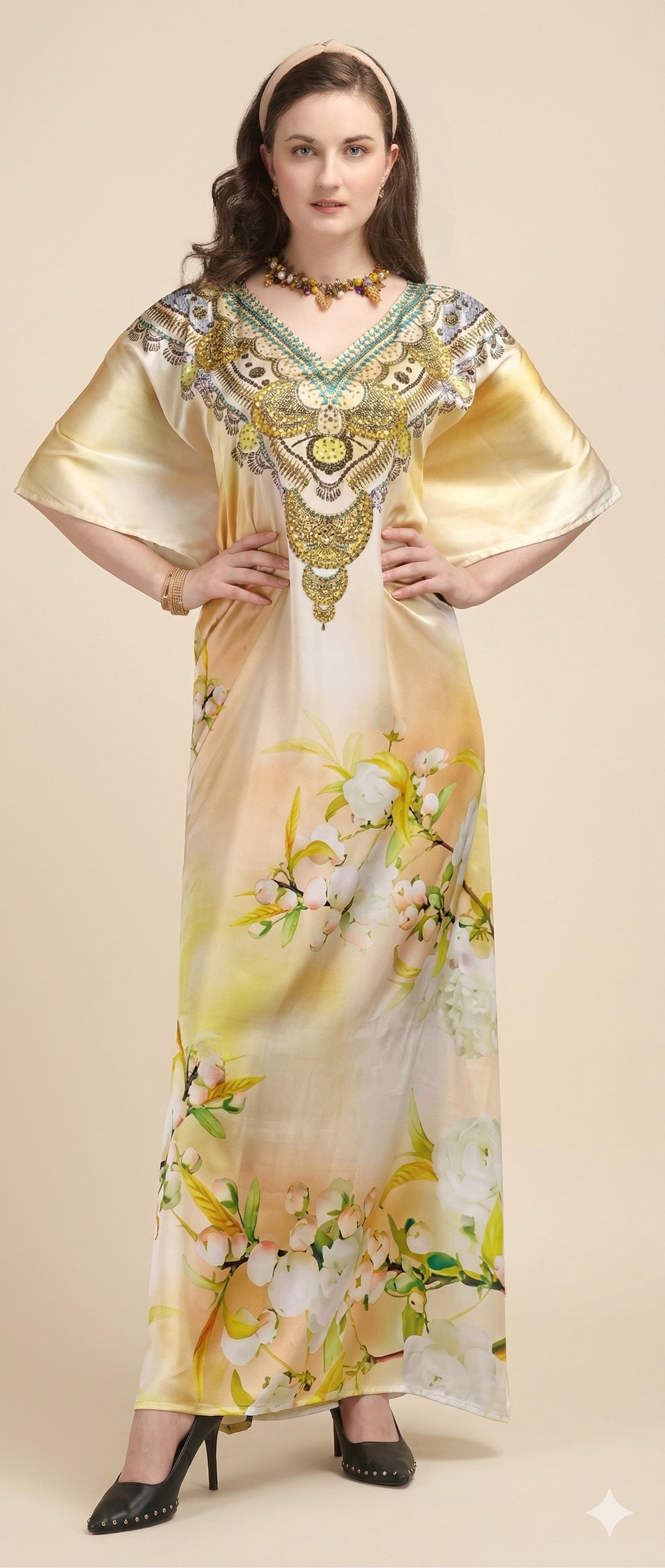 Golden Petal Kaftan - image 1