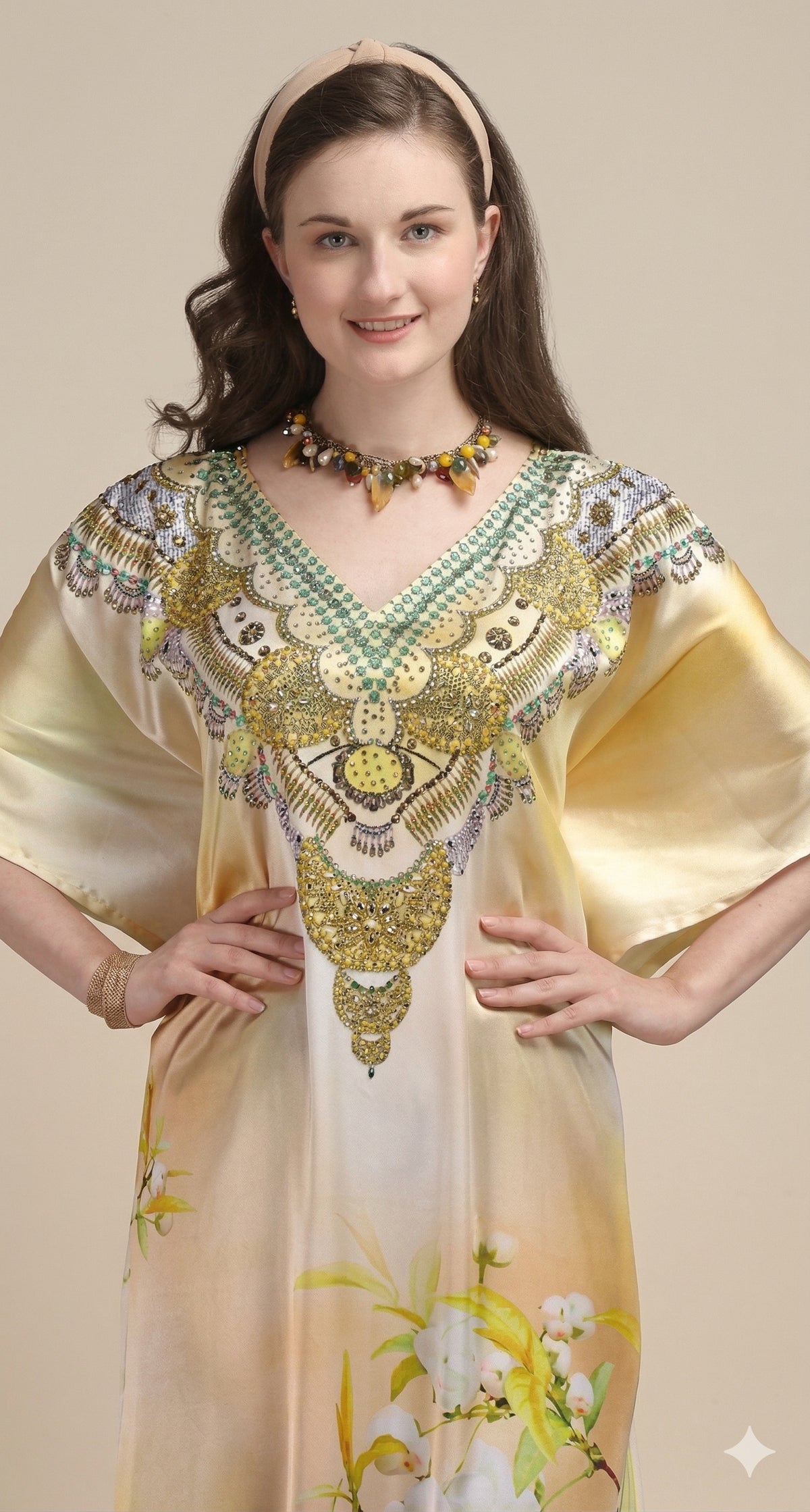 Golden Petal Kaftan - image 2