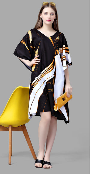 Noir Swirl Luxe Kaftan - image 1