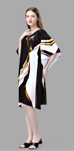 Noir Swirl Luxe Kaftan - image 3