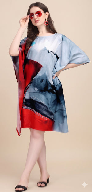 Crimson Horizon Mini Kaftan - image 1