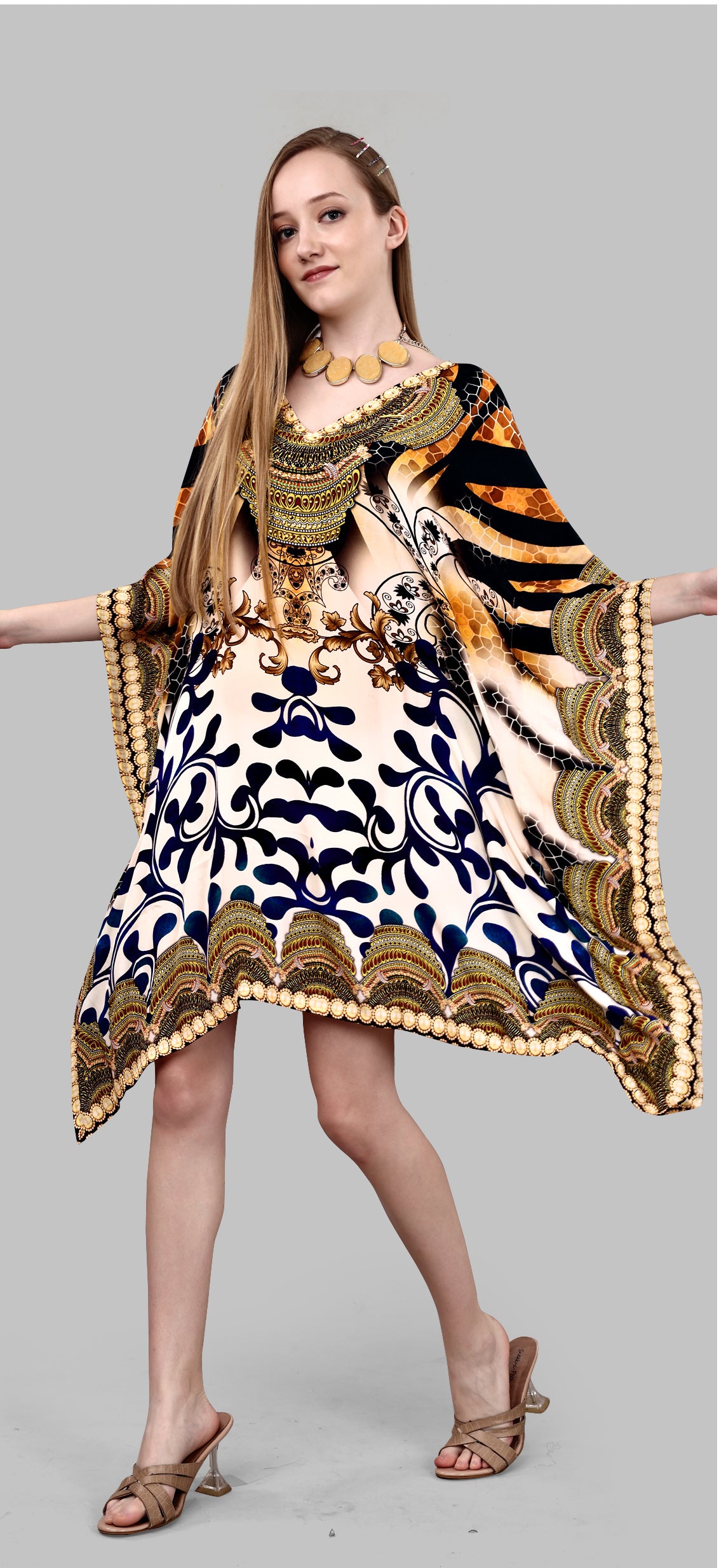 Wild Safari Animal Print Kaftan - image 1