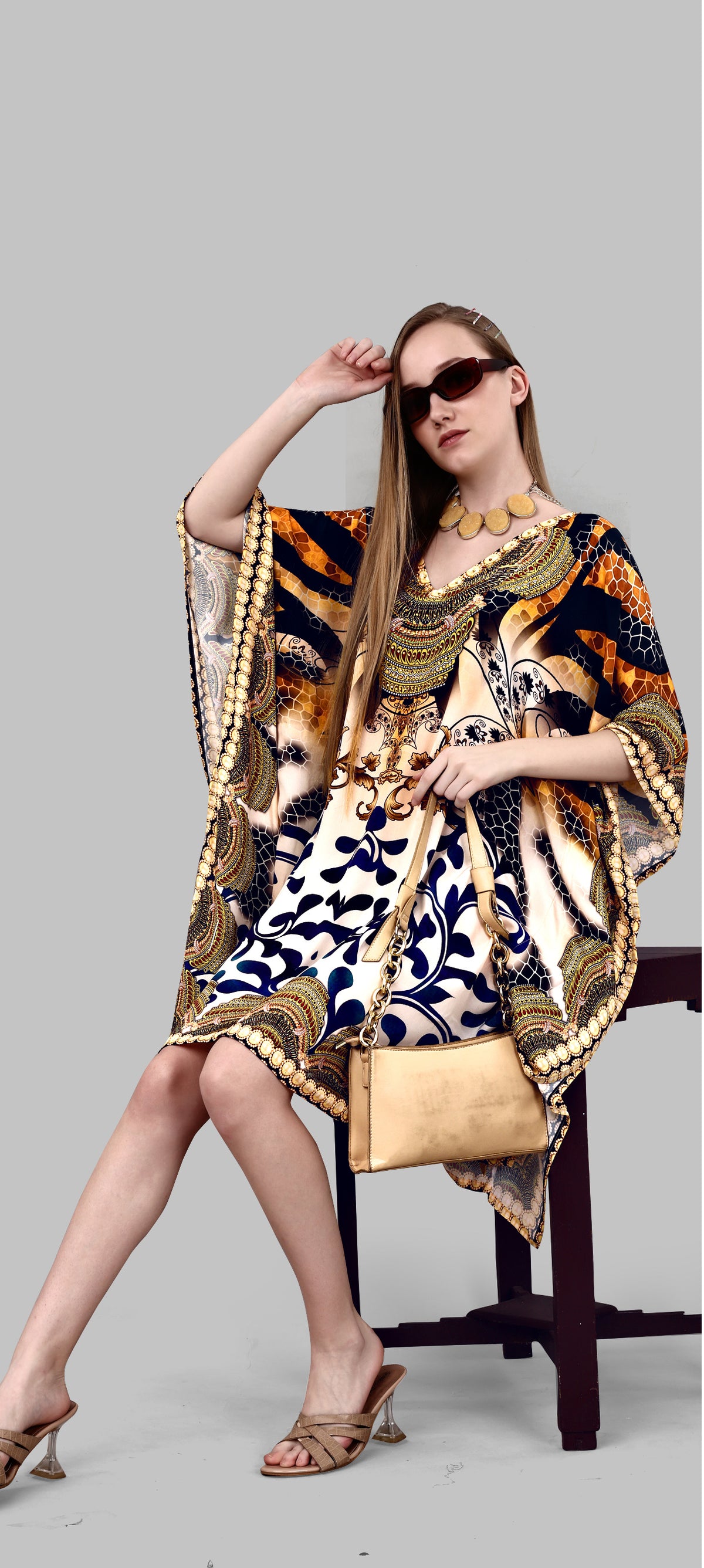Wild Safari Animal Print Kaftan - image 2