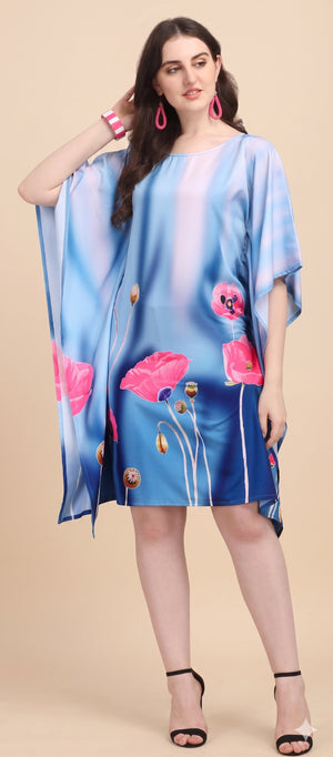 Azure Poppy Mini Kaftan - image 1