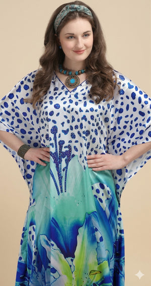 Azure Bloom Kaftan - image 2