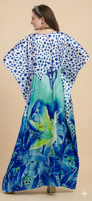 Azure Bloom Kaftan - image 3