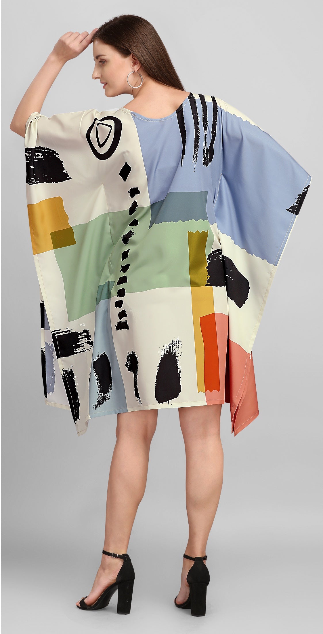 Modern Muse Abstract Print Kaftan Dress - image 2