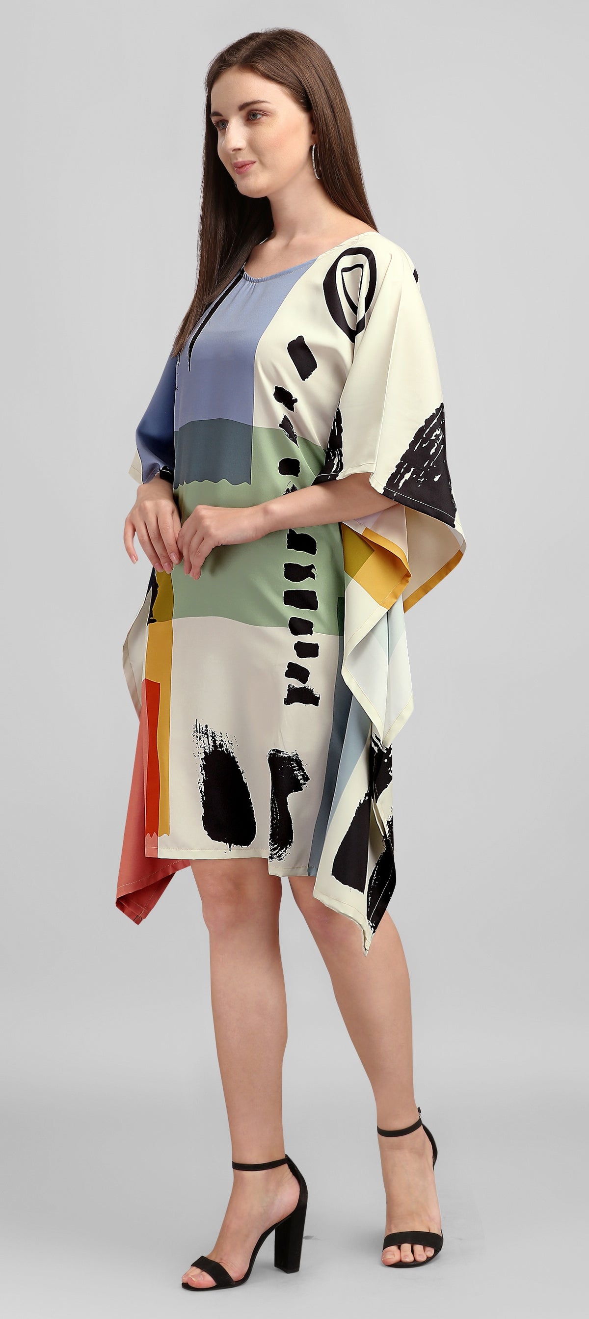 Modern Muse Abstract Print Kaftan Dress - image 3
